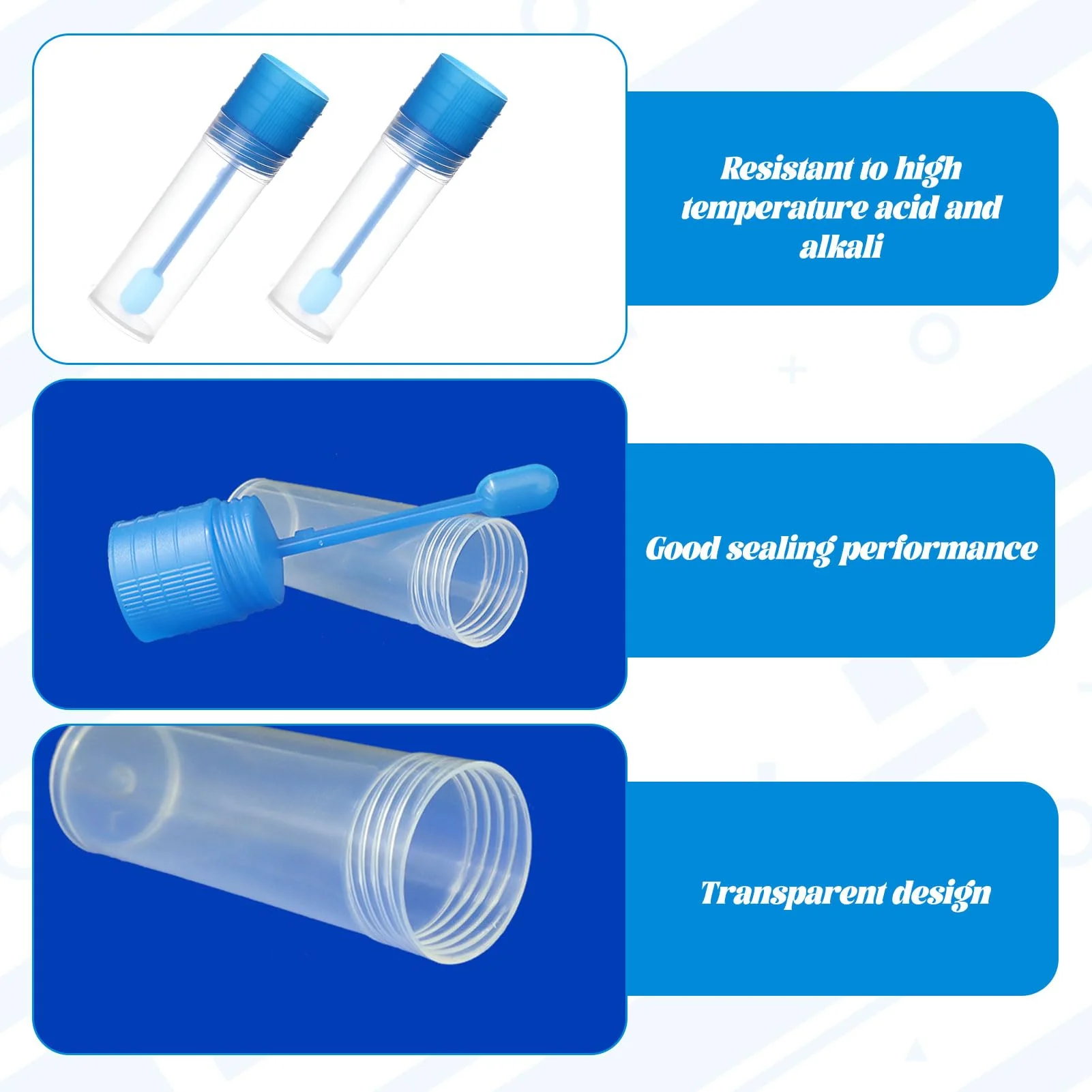 Pack of 20 Dog Faecal Sample Tubes, Chair Sample Tube, Sample Tube, Chair Catcher for Chair Sample, Chair Sample Tube with Spoon, 15 ml Faecal Sample Tube Dog and Cat, for Pets - Image 3