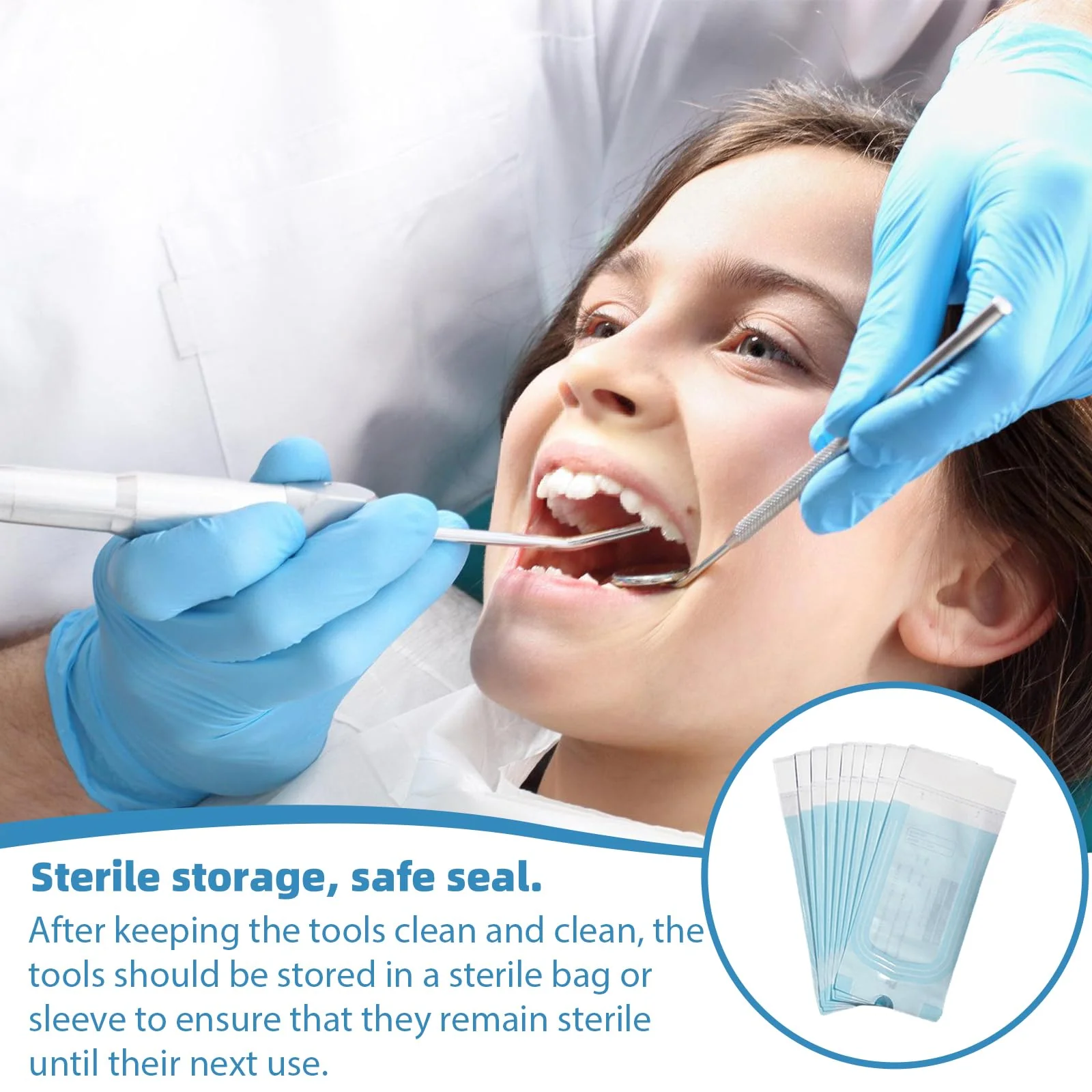 Pack of 200 Sterilisation Bags, Disposable Self-Adhesive, Autoclave Seal Sterilisation Bags, for Dental Tools, Tattoos or Manicures (90 x 260 mm) - Image 4