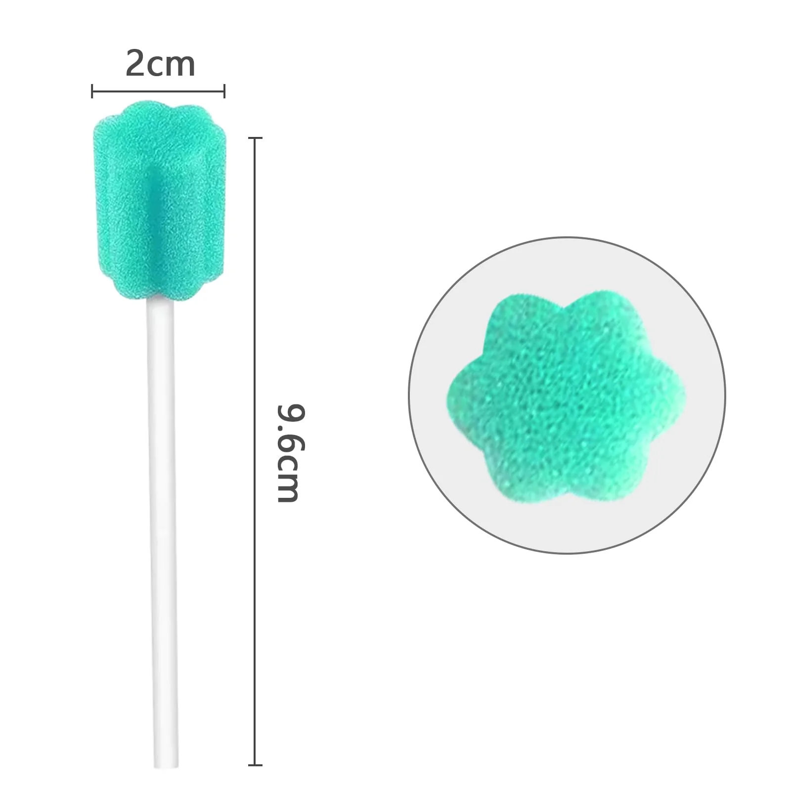 Pack of 250 Oral Care Sticks, Disposable Oral Care Sponge Swabs, Oral Care Oral Hygiene Sponge, Neutral Taste, Sterile Swabs for Oral Hygiene in Dental Practices (Green) Green - Image 6