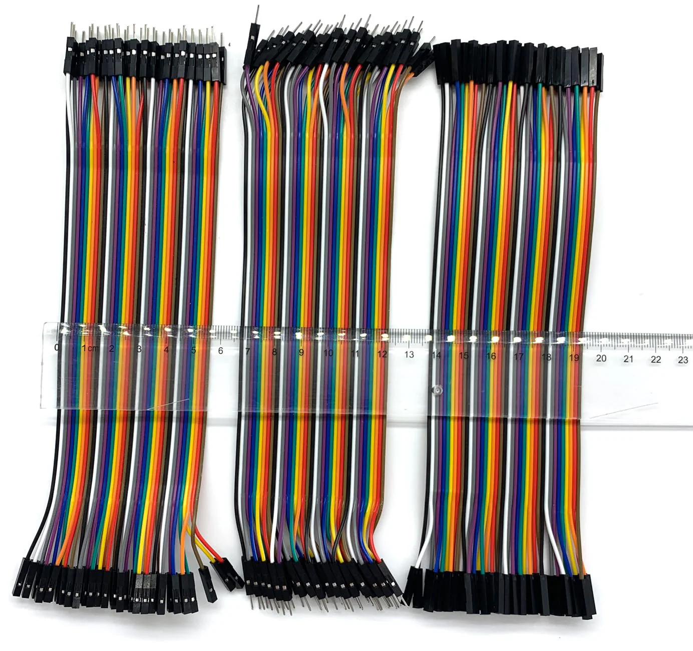 Pack of 4 40 Pin 2.54 mm Dupont Jumper Cable - 20 cm Flexible Connection for Electronic Projects (Female-Male) Female-male - Image 3