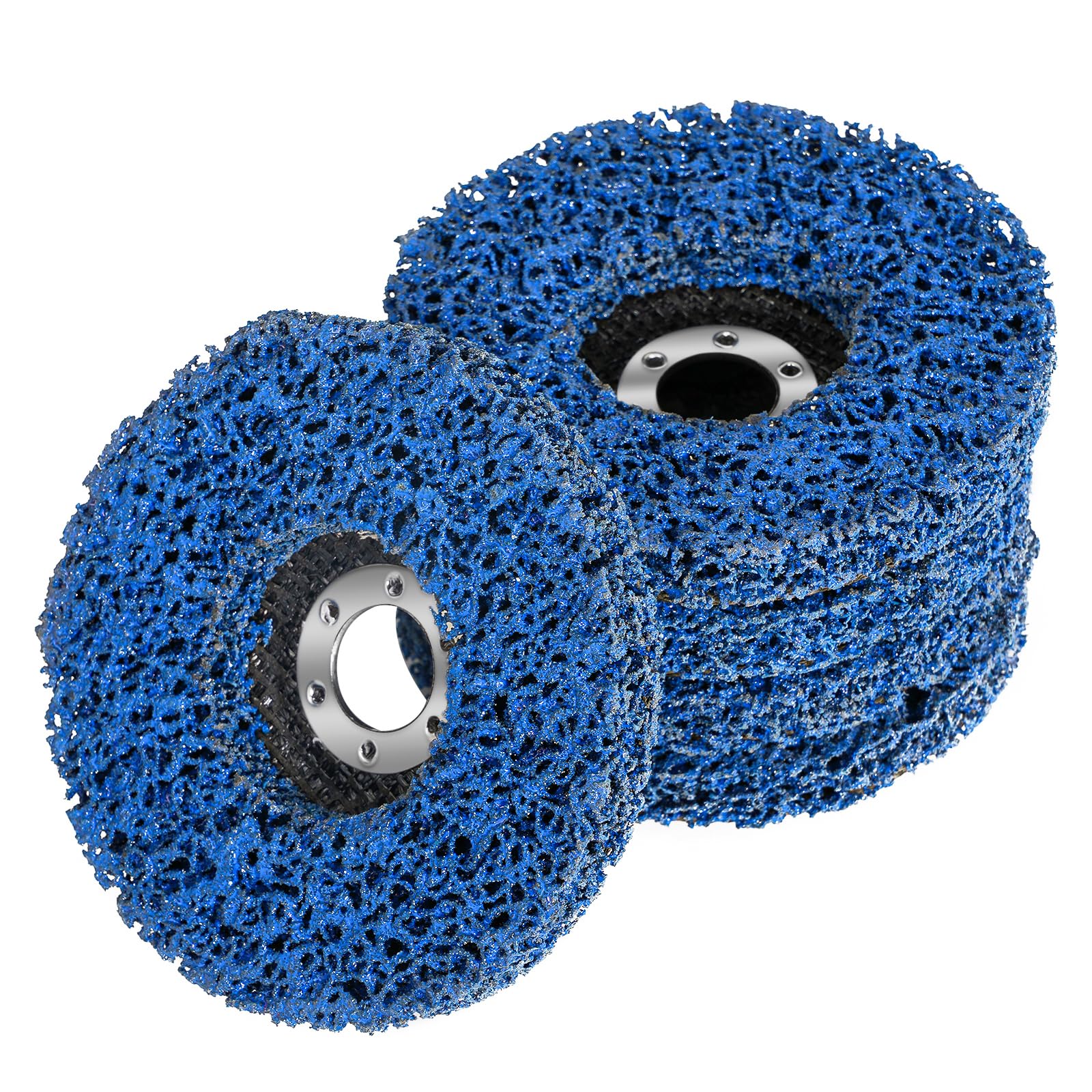 Pack of 5 125 mm CSD Disc, Grinding Disc, Coarse Cleaning Disc, Nylon Fabric Disc, Sanding Discs for Angle Grinder, Cleaning, Removing Paint, Rust, Welds and Oxidation Blue
