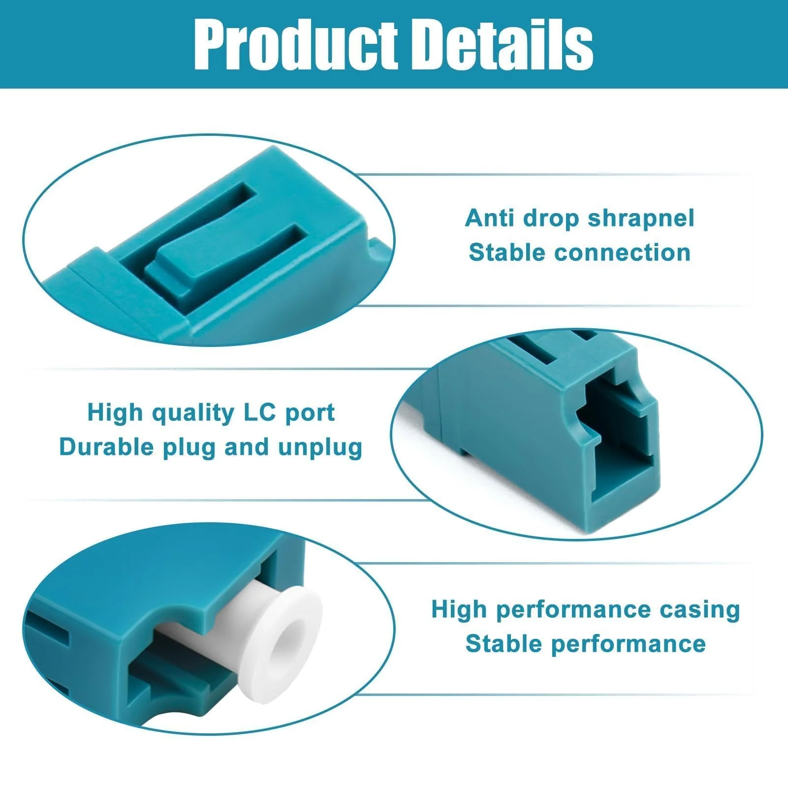 Pack of 5 Fibre Optic Adapter Set LC/APC to LC/UPC, Singlemode Fibre Optic Coupling for Network Connections, FTTH, Fibre Optic Cable Extension, Durable and Compatible - Image 4