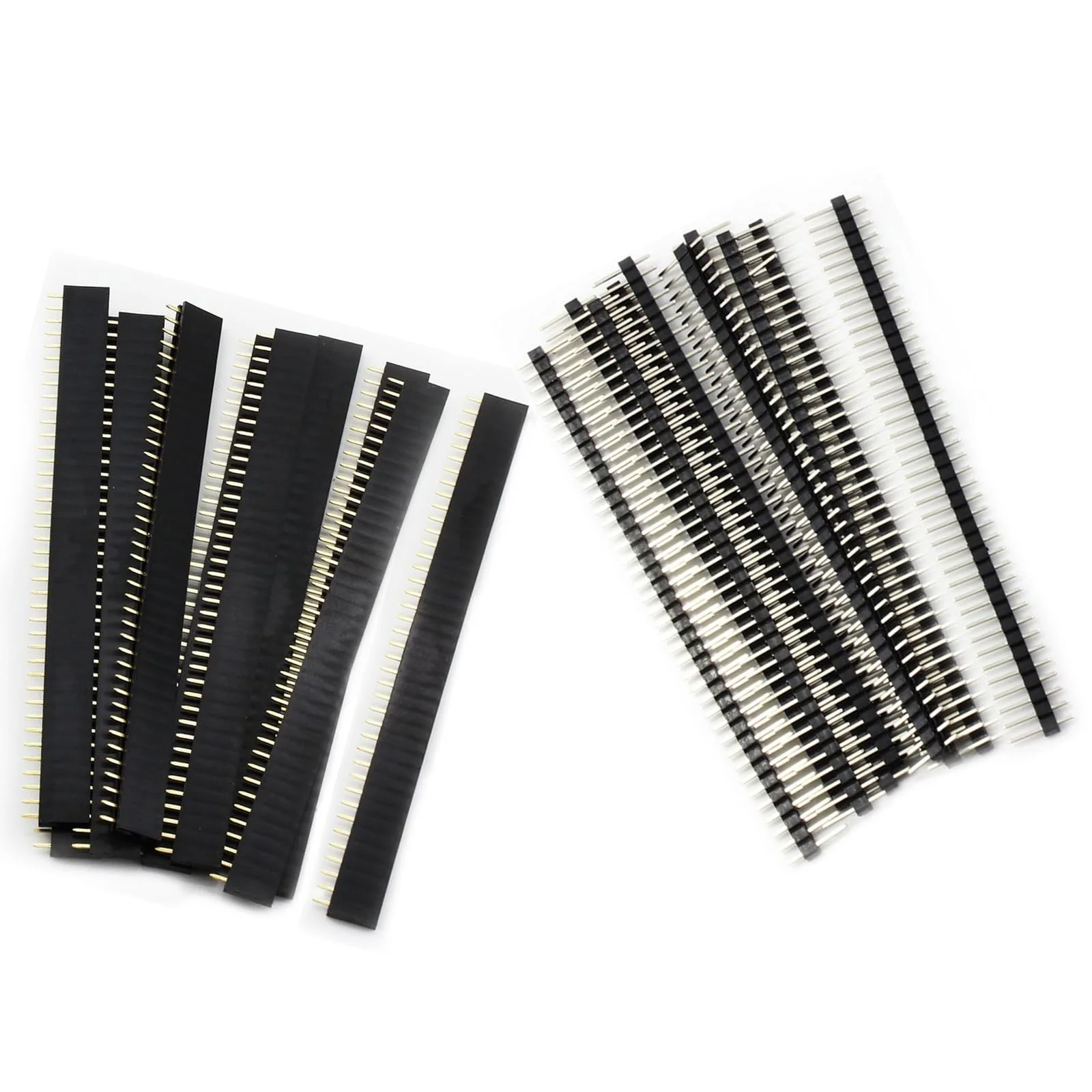 Pack of 50 2.54 mm Breakaway Board 40 Pin Connector Header Male and Female Pin Header PCB Soldering Pin Solder Pins Hole Grid Board for Arduino Prototype Shield
