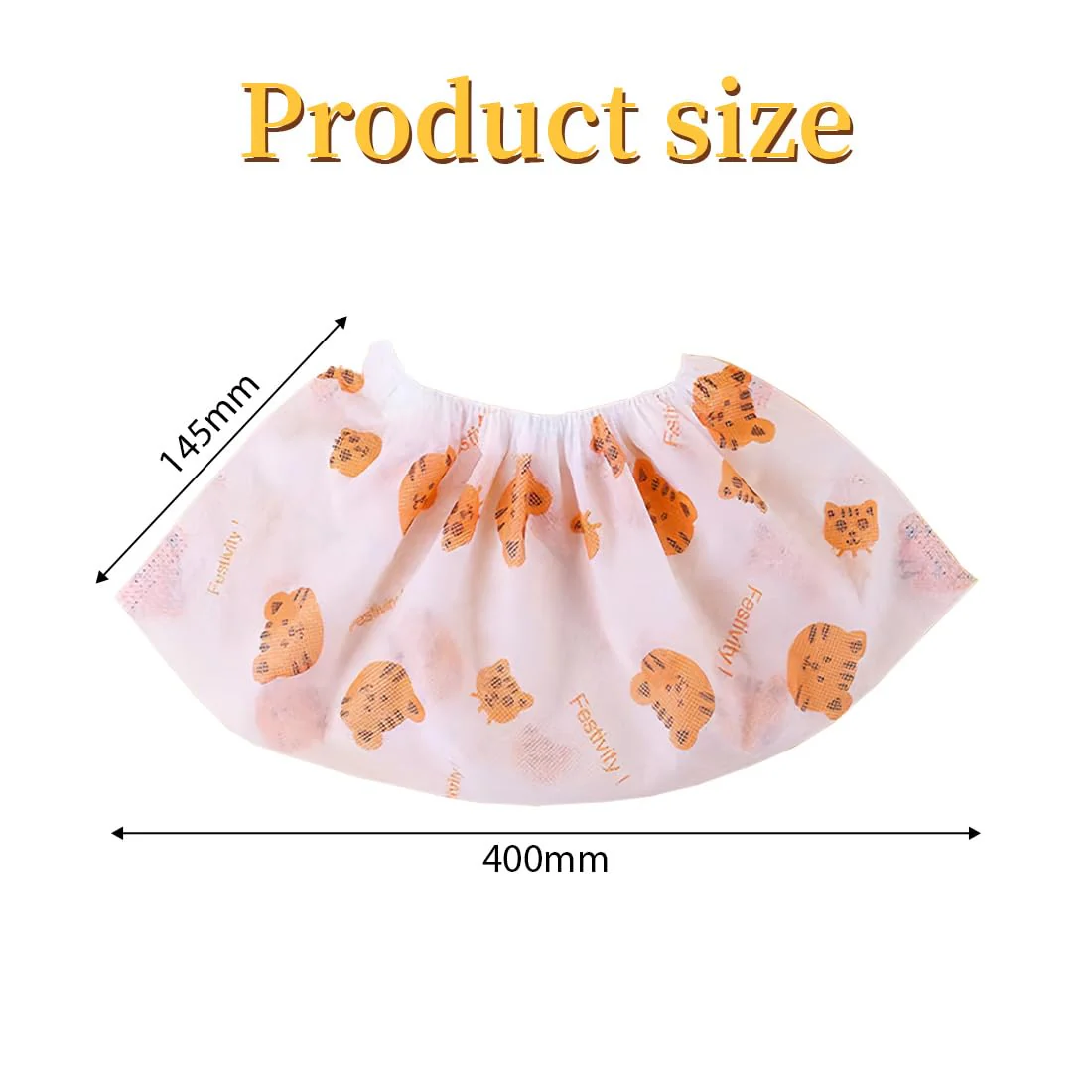 Pack of 50 Shoe Covers, Disposable Cartoon Disposable Print, Overshoes with Waterproof Sole, Reusable Covers, Extra Strong, Shoe Protection Cover, Non-Slip, 14.5 x 40 cm - Image 2