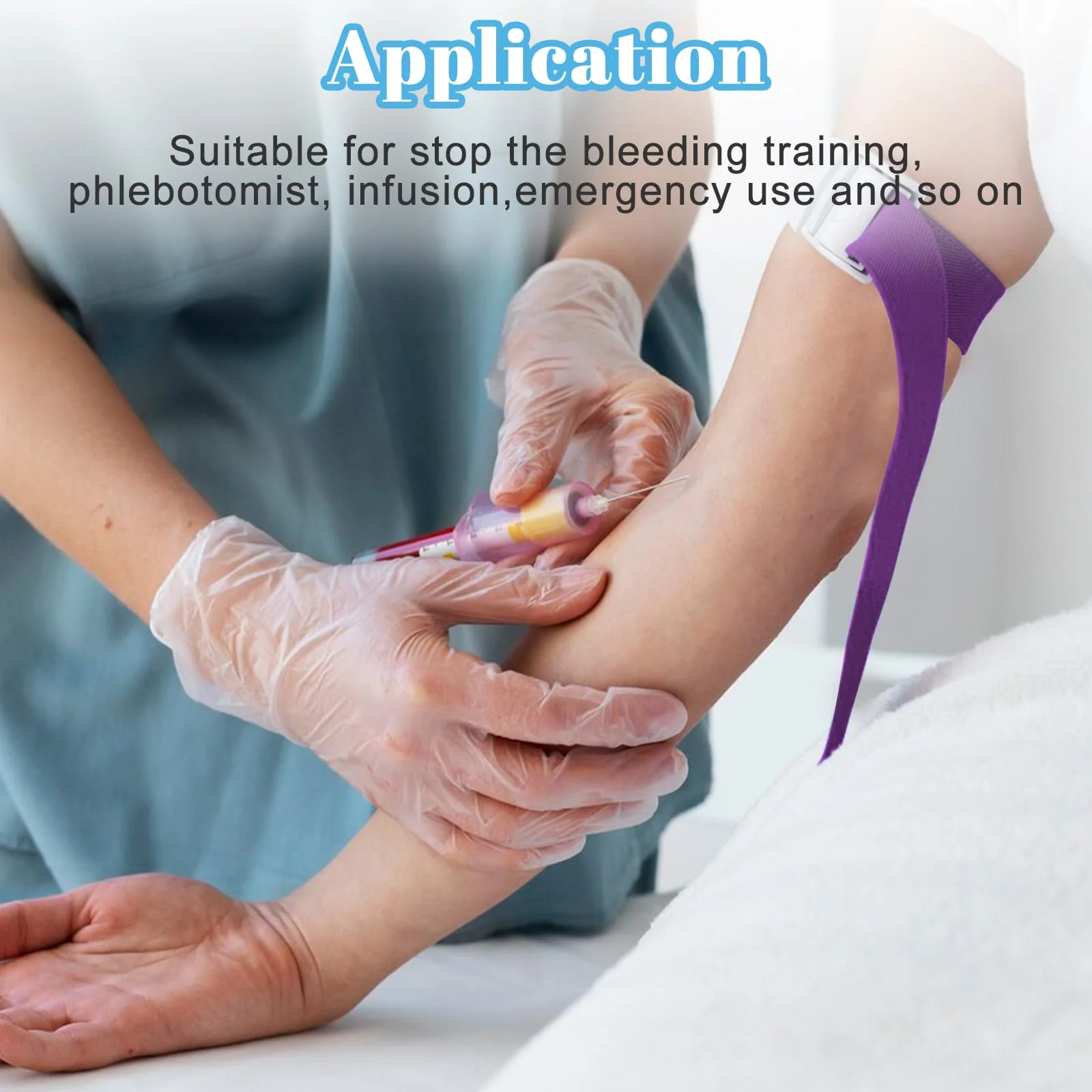 Pack of 8 Storage Tubes, Blood Collection Set, Tourniquet Holster, Vein Storage, Storage Hose, Blood Collection, Personalised Tourniquet Buckle, Astauschlauch Blood Draw, Easy to Use (8 Colours) - Image 6