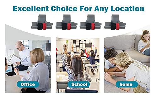 Package of Two Casio HR-100TM and HR-150TM Calculator Ink Roller, Black and Red, Compatible - Image 4