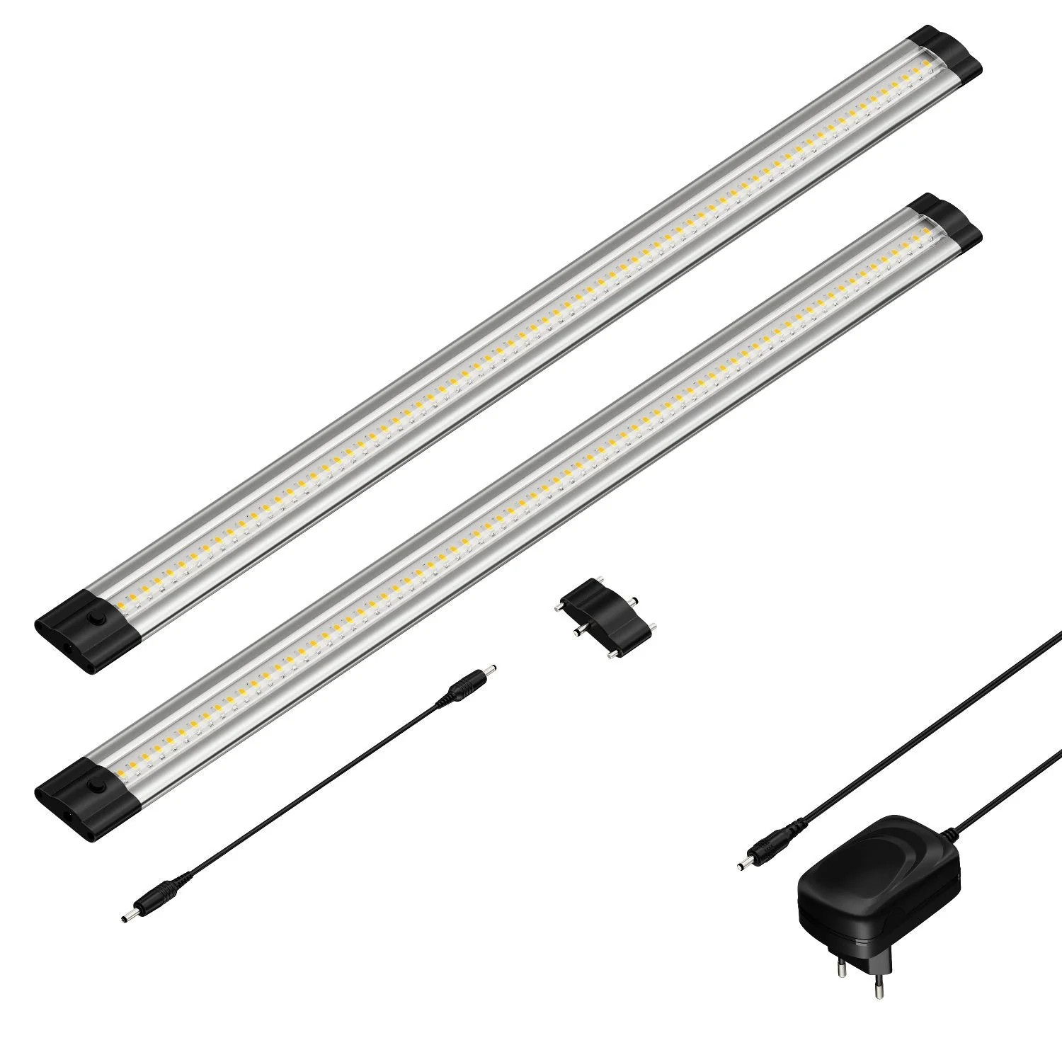 Parlat LED Under-Unit Light, Siris, with Switch, Flat, 500 mm, 24 V DC, 400 lm, 6 W - Choice of Set Set of 2 Light Colour: White