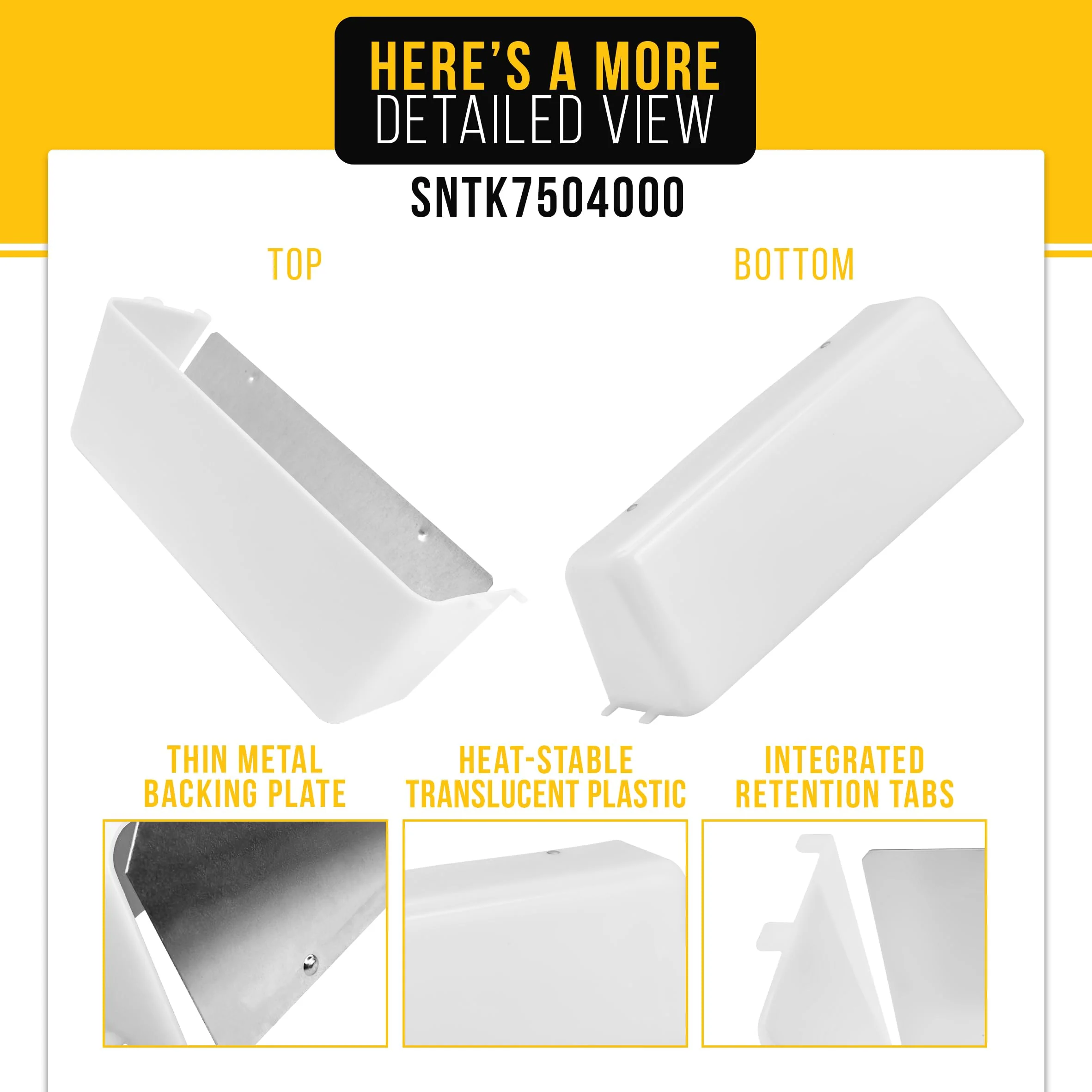 PartsBroz SNTK7504000 Light Lens - Compatible With Broan Kenmore Range Vent Hood - Replaces AP3378324 PS10282138 K7613000 949658 K7504000 K7613000 NTK7504000 Ultra Durable Replacement 1-Pack - Image 3