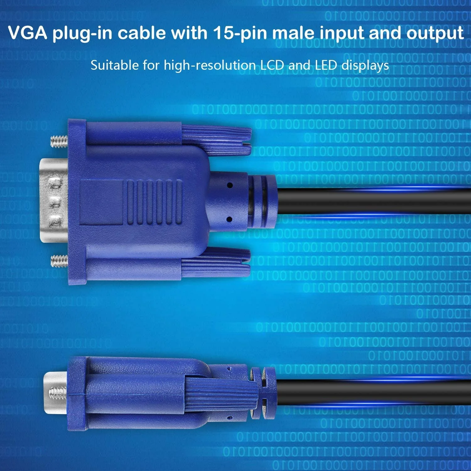 PASOW VGA to VGA Monitor Cable HD15 Male to Male for TV Computer Projector (50 Feet) 50 Feet - Image 5