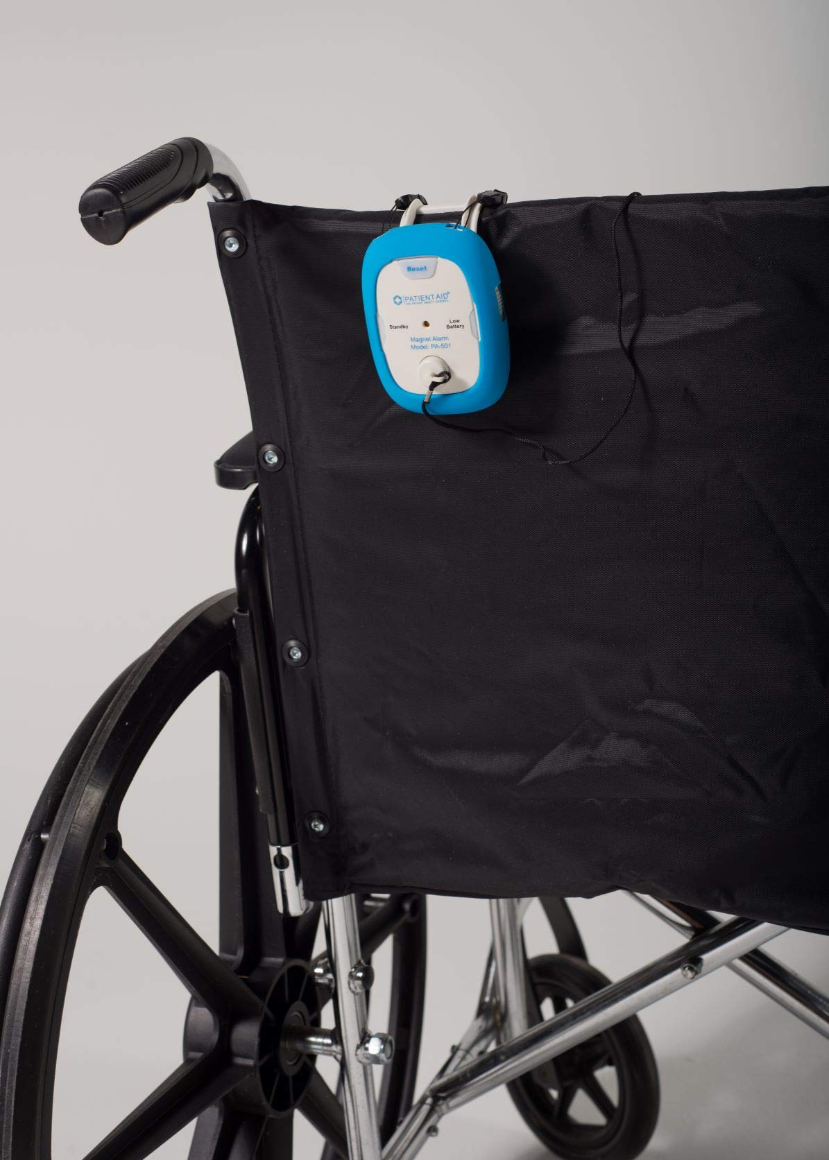 Patient Aid Chair & Bed Alarm - Magnet Pull Cord Alarm for Elderly & Dementia Patients - Helps Prevent Falling & Wandering - with Battery, Magnetic Caregiver Alert & 3 Mounting Options - Image 5