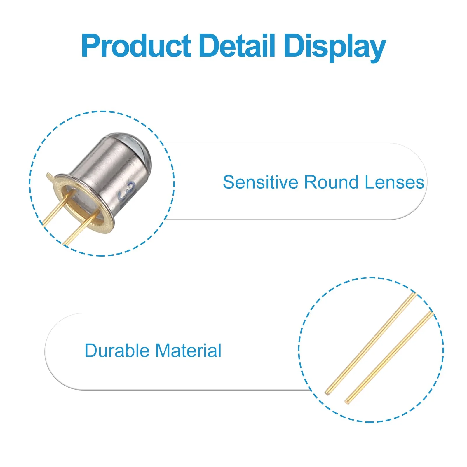 PATIKIL 5mm Photodiode, 4 Pack Photo Transistors Photodiodes Light Sensitive Diode Sensors Round Lens for Electronic Project - Image 4