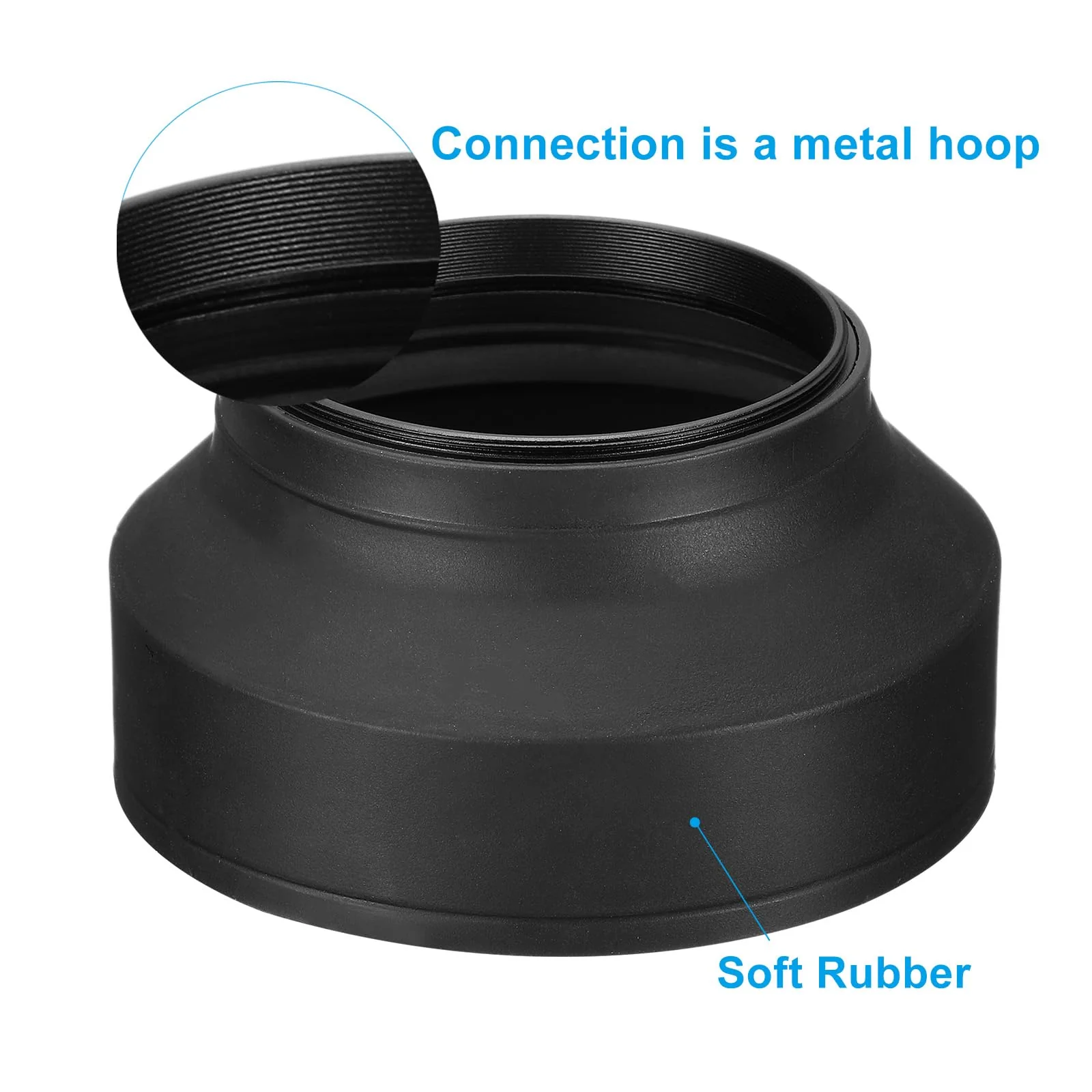 PATIKIL 67mm Camera Lens Hood, 2Pcs Rubber Collapsible Lens Protector Anti-Reflection Blocks Excess Sunlight Enhance Camera Photography for Nikon, for Fujifilm, for Pentax, for Leica - Image 3