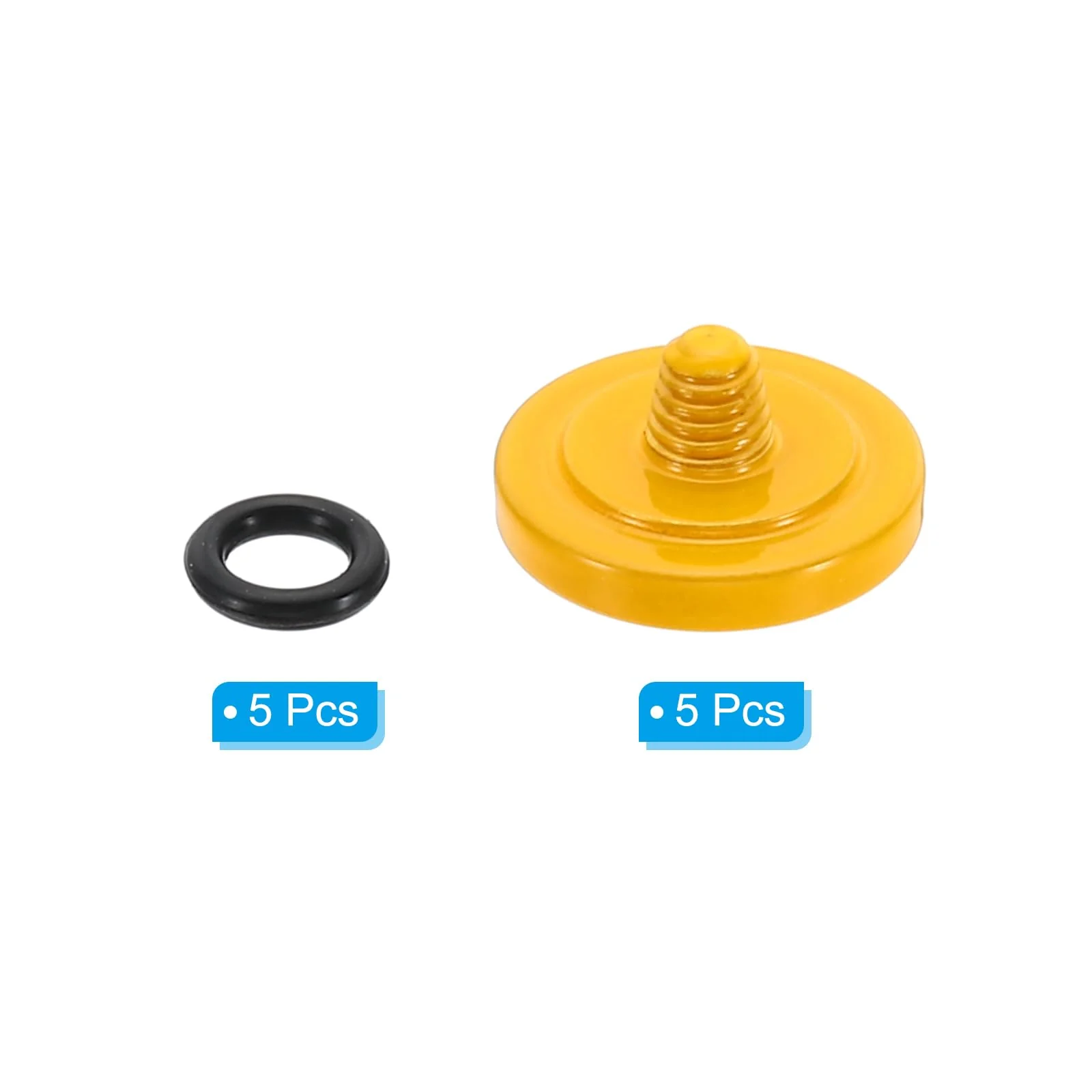 PATIKIL Camera Shutter Button, 5 Pack Soft Shutter Release Button Pure Copper Camera Button Concave Suitable for Nikon for Fujifilm for Leica DSLR/SLR Camera, Yellow - Image 3