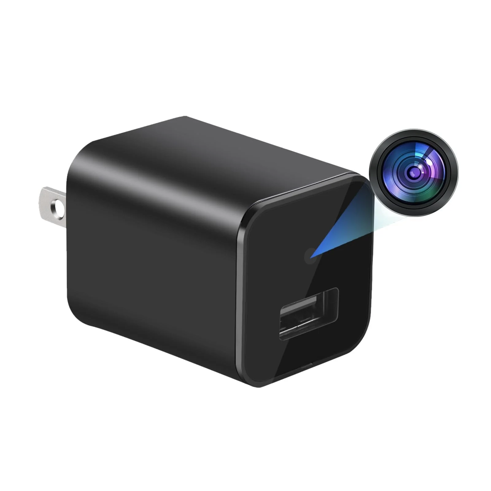 PATTERSON Hidden Camera Spy Cam 1080P - USB Charger Full HD No-WiFi Security Cam with Plug-in Power & Local Storage, Motion Detection & Night Vision, Ideal for Pet, Baby & Home Security Monitoring