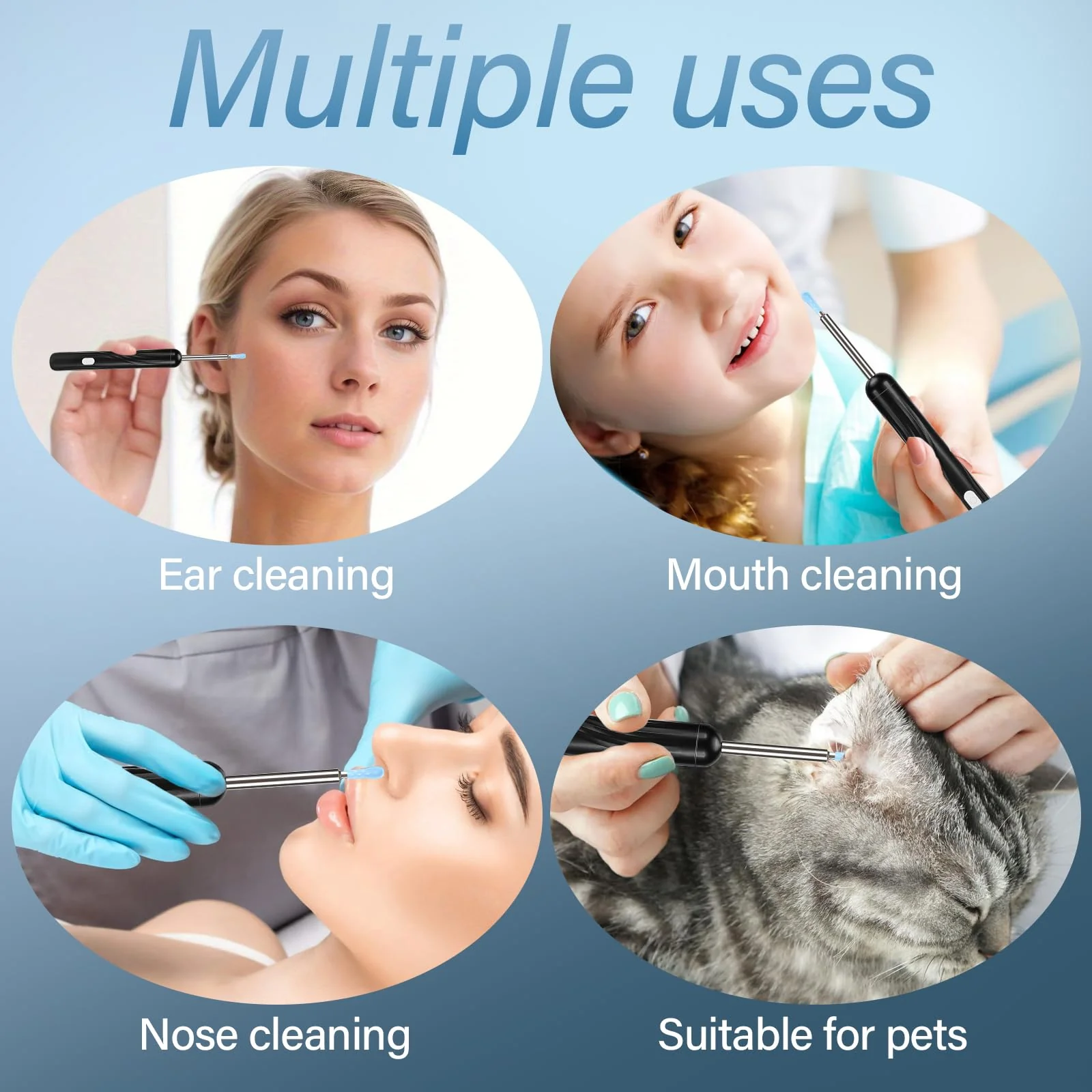 Pavlleen Ear Wax Remover Otoscope, with 6 LEDs and 3.5 mm Lens, IP67 Waterproof Otoscope, 360° Wide Angle Otoscope Camer, WiFi Ear Cleaner, Ear Cleaning for iPhone, iPad and Android Smartphones - Image 6
