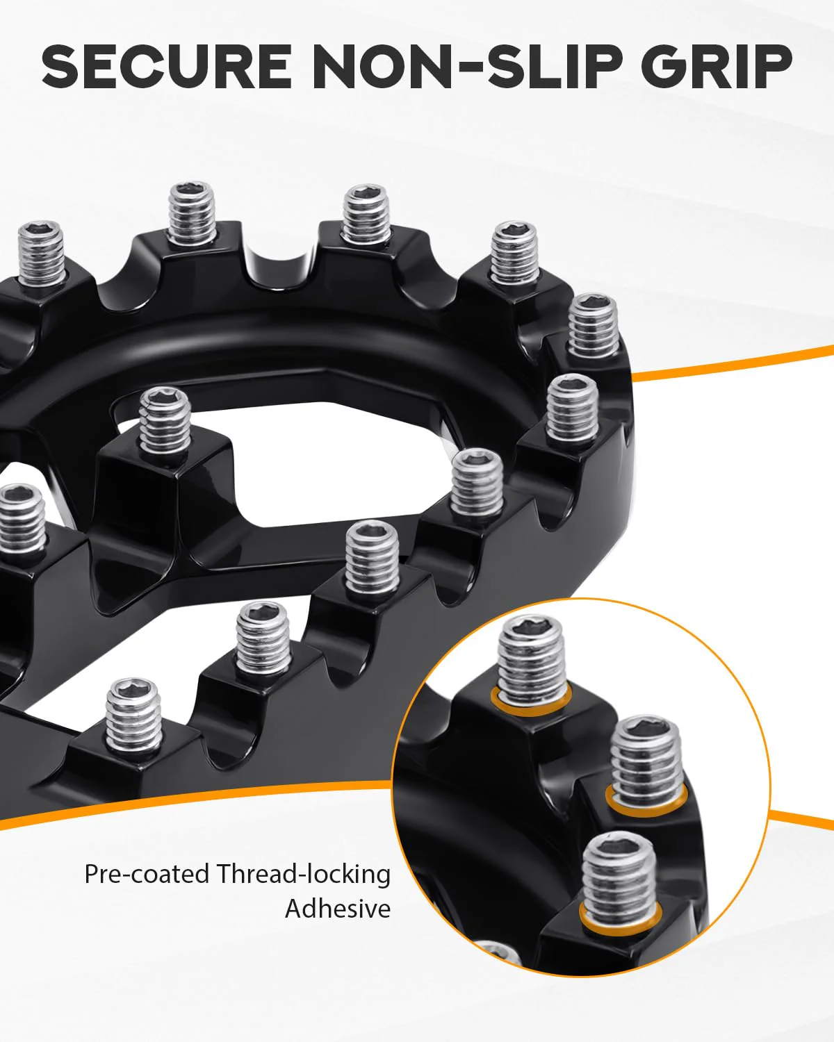 PBYMT CNC Wide Foot Pegs 360° Roating, Stainless Steel Joint MX Chopper Bobber Style Fit For Harley Davidson Dyna 1993-2017, Fatboy 1990-2017, Iron 883 2009-2017, Sportster 883 - Image 5