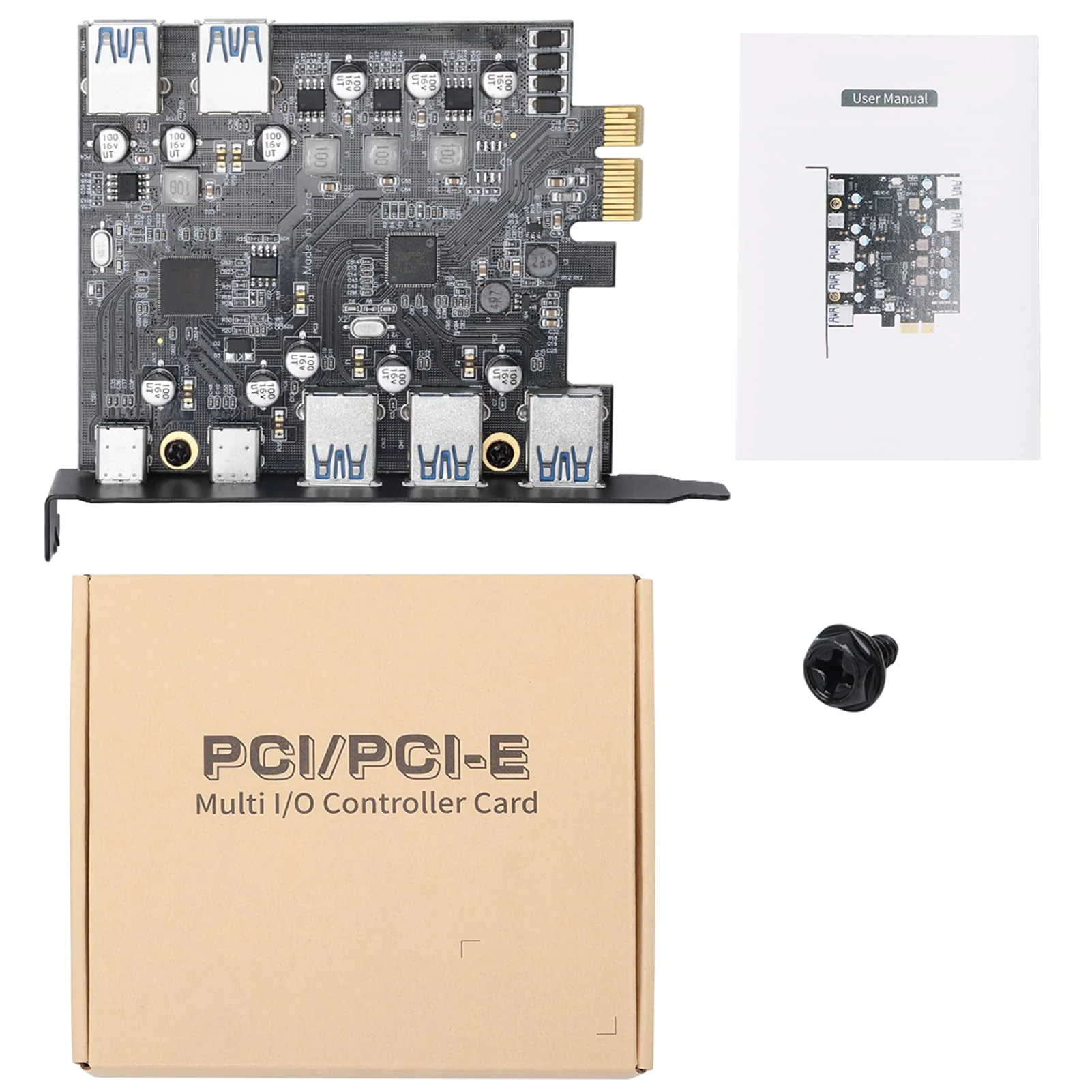 PCIe to USB 3.0 5X USB-A and 2X USB-C Ports Expansion Card,PCI Express Internal USB 3 Hub Converter for Desktop PCS Riser Card 7 Ports - Image 6