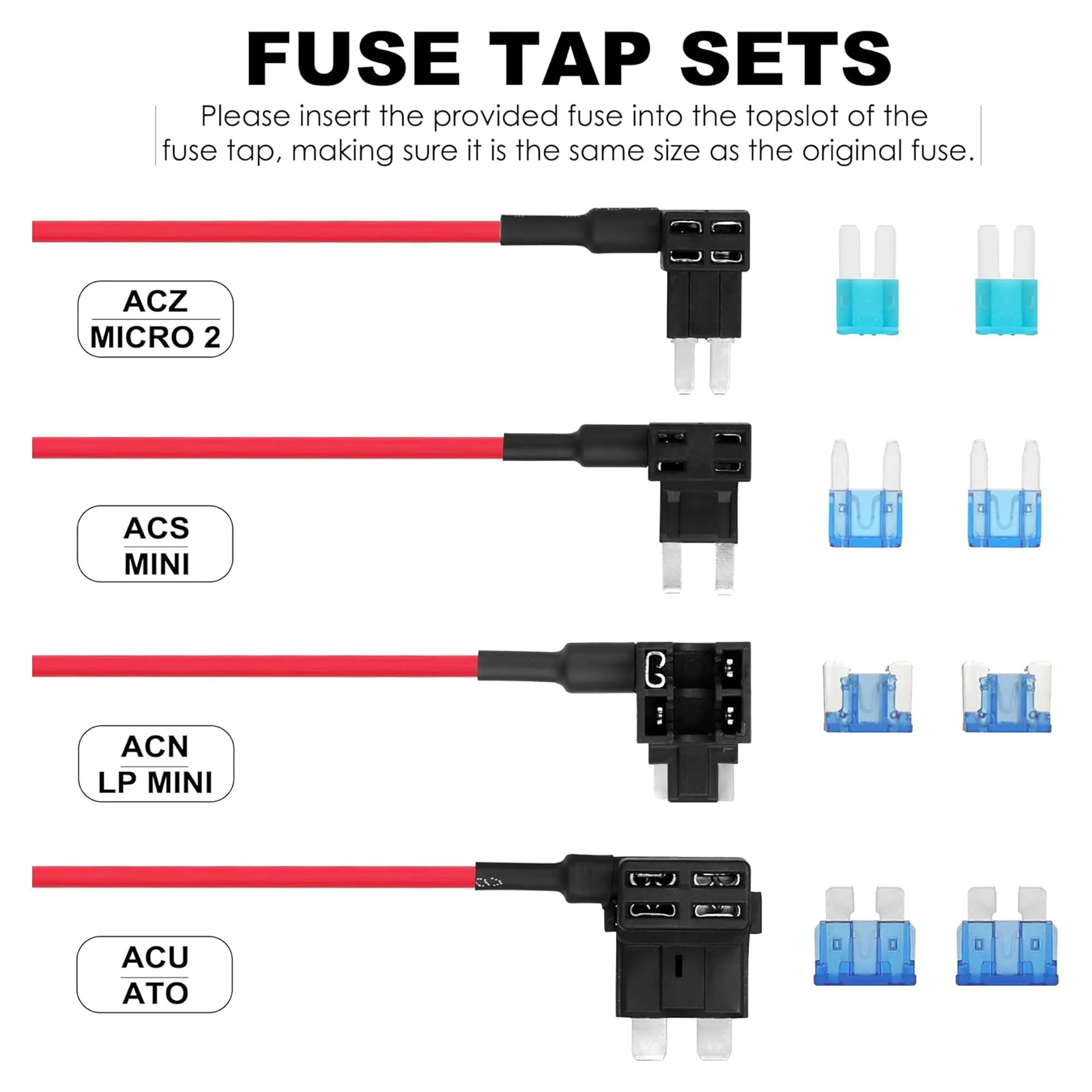 Pelsee Dash Cam Hardwire Kit, Full Set Hard Wire Kit Fuse for P1 Pro, S3 Touch, P1DUO Dash Cam, 12V-24V to 5V Car Dash Camera Charger Power Cord, 4 Fuse Cable and Installation Tool - Image 2