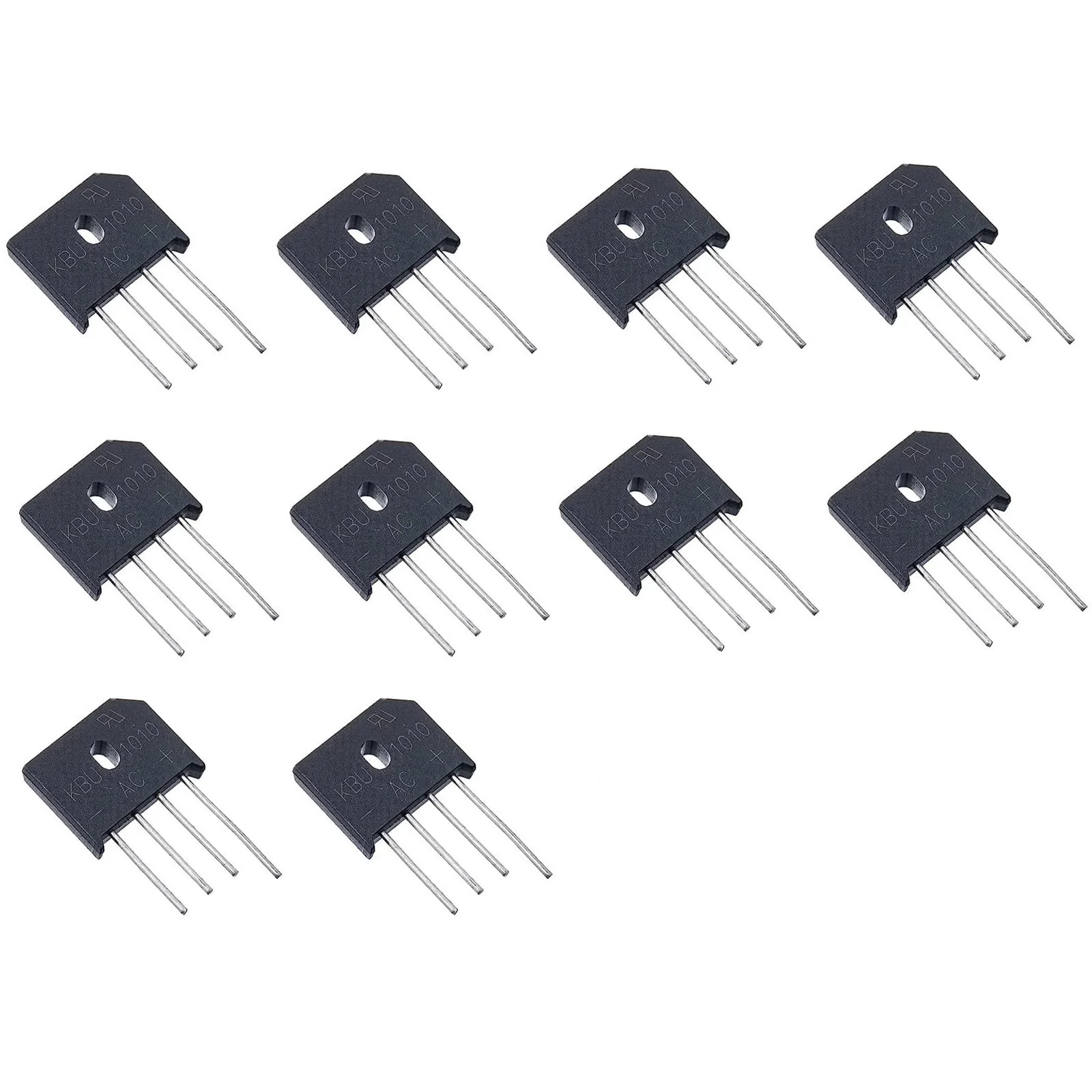 PENGLIN KBU1010 1010 Bridge Rectifier Diode 10 A 1000 V Silicon Bridge Rectifier 4 Pins Pack of 10