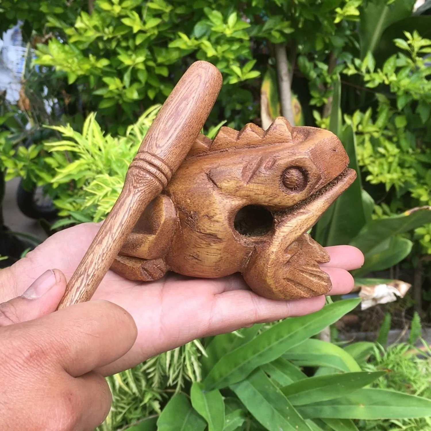 Percussion Instruments Wooden Frog Medium Size 4.8 Inch, 4 Inch and 3 Inch Family Wood Frog Guiro Rasp Musical Instrument Tone Block Musical Instrument Home Office Decoration - Image 4