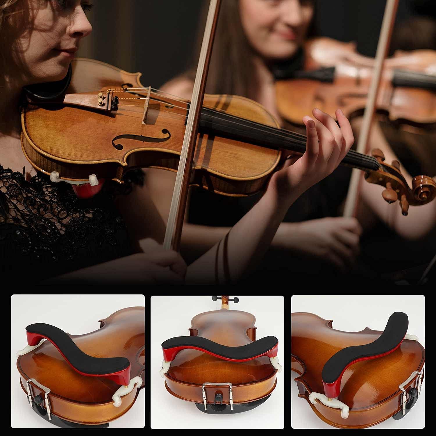 PERLMAN Violin Shoulder Rest for 3/4 Size 4/4 Size, Adjustable Shoulder Rest for Violin, with Height Adjustable Feet Comfortable Foam Pad for Kids Adults - Image 3