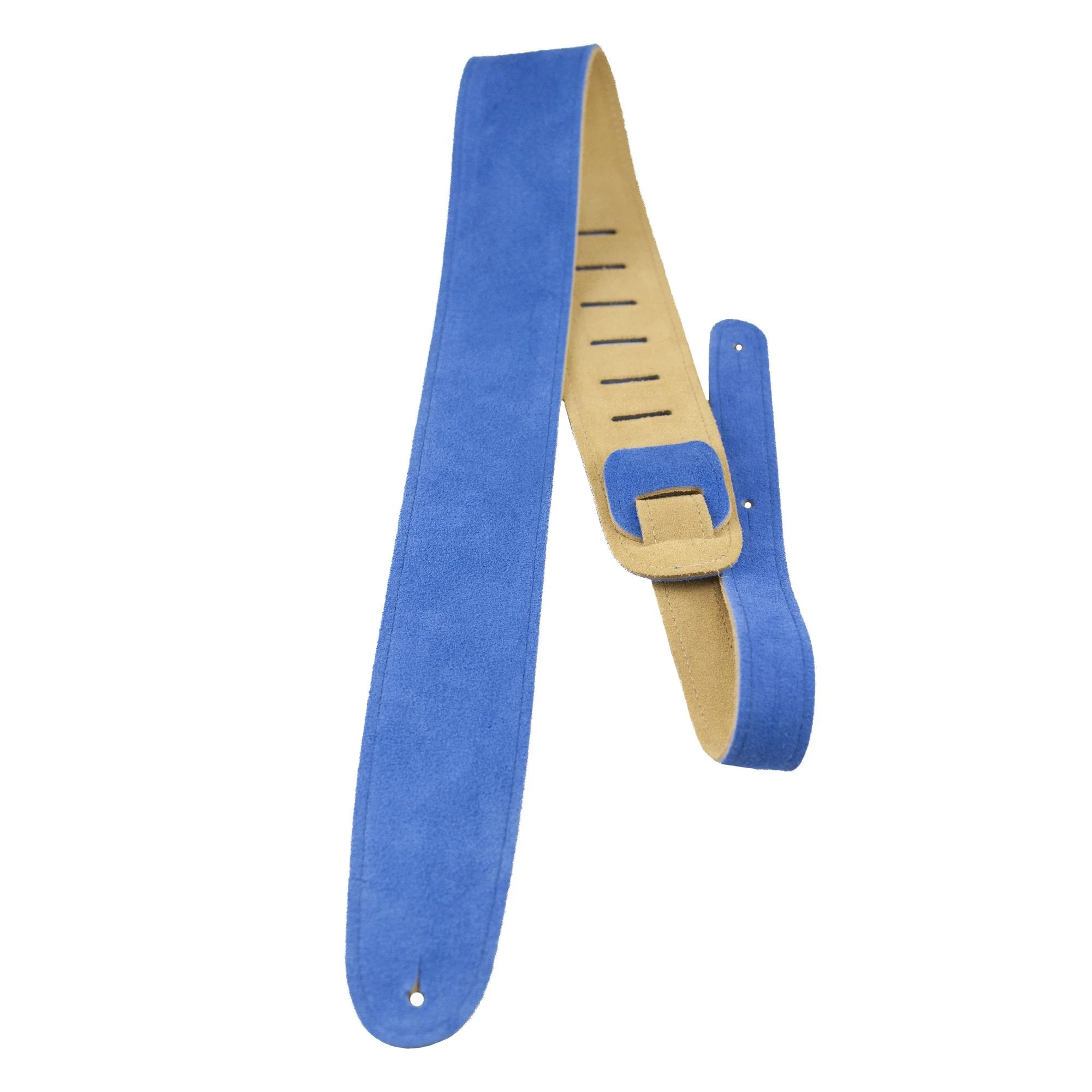 Perri's Leather Ltd. Soft Suede Adjustable Guitar Straps Blue