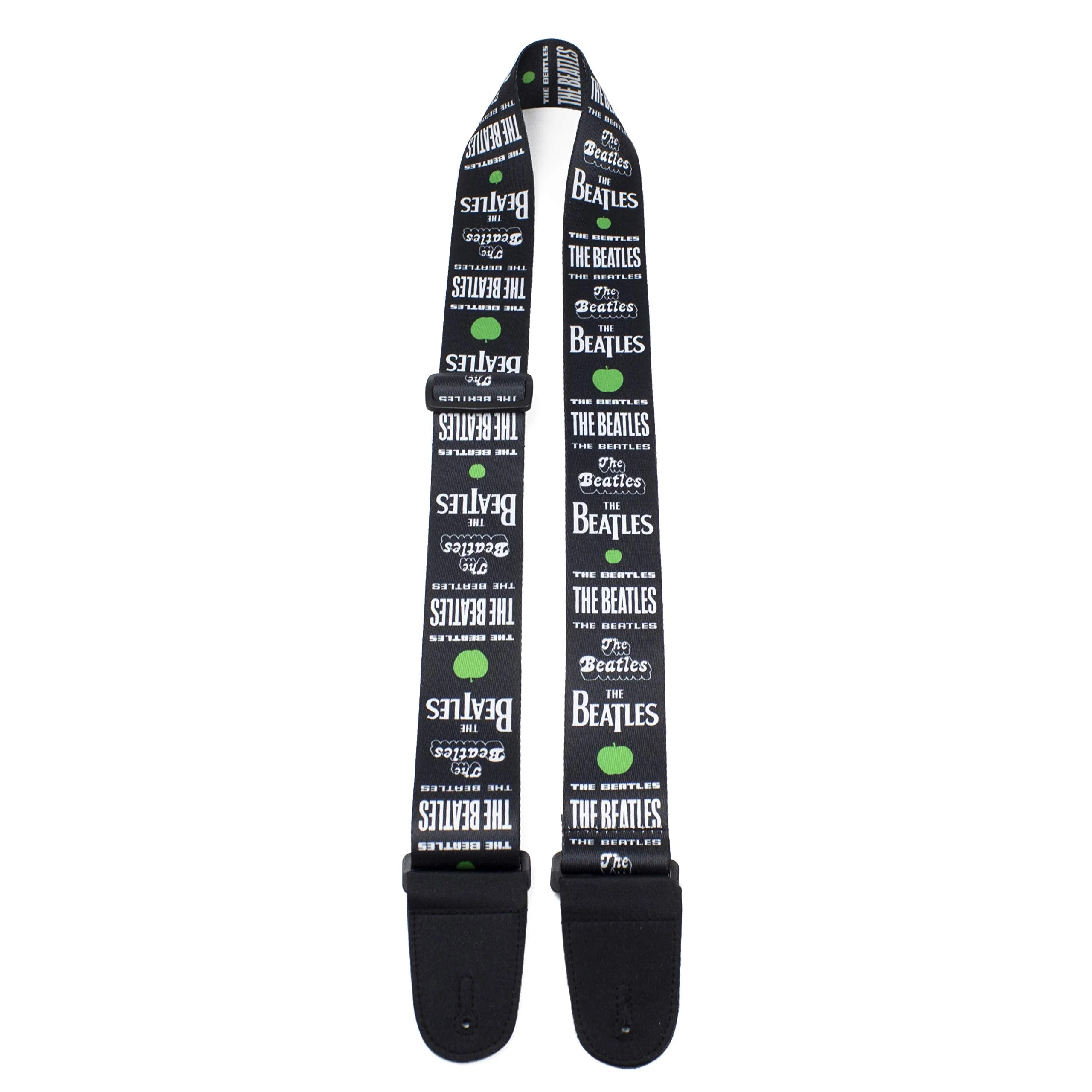 Perri's Leathers, 39"-58"- Black, The Beatles Officially Licensed Guitar Strap, Boutique & Fits Fender Electric, Custom, Adjustable, Durable Design, Acoustic & Bass Guitar Straps for Electric, Leather Green Apples - Image 6