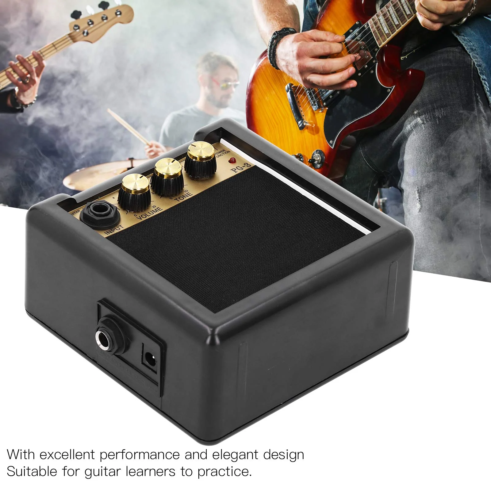 PG-3 Portable Bass Speaker, Mini Guitar Amplifier, 3W for Electric Guitar & Bass - Image 5