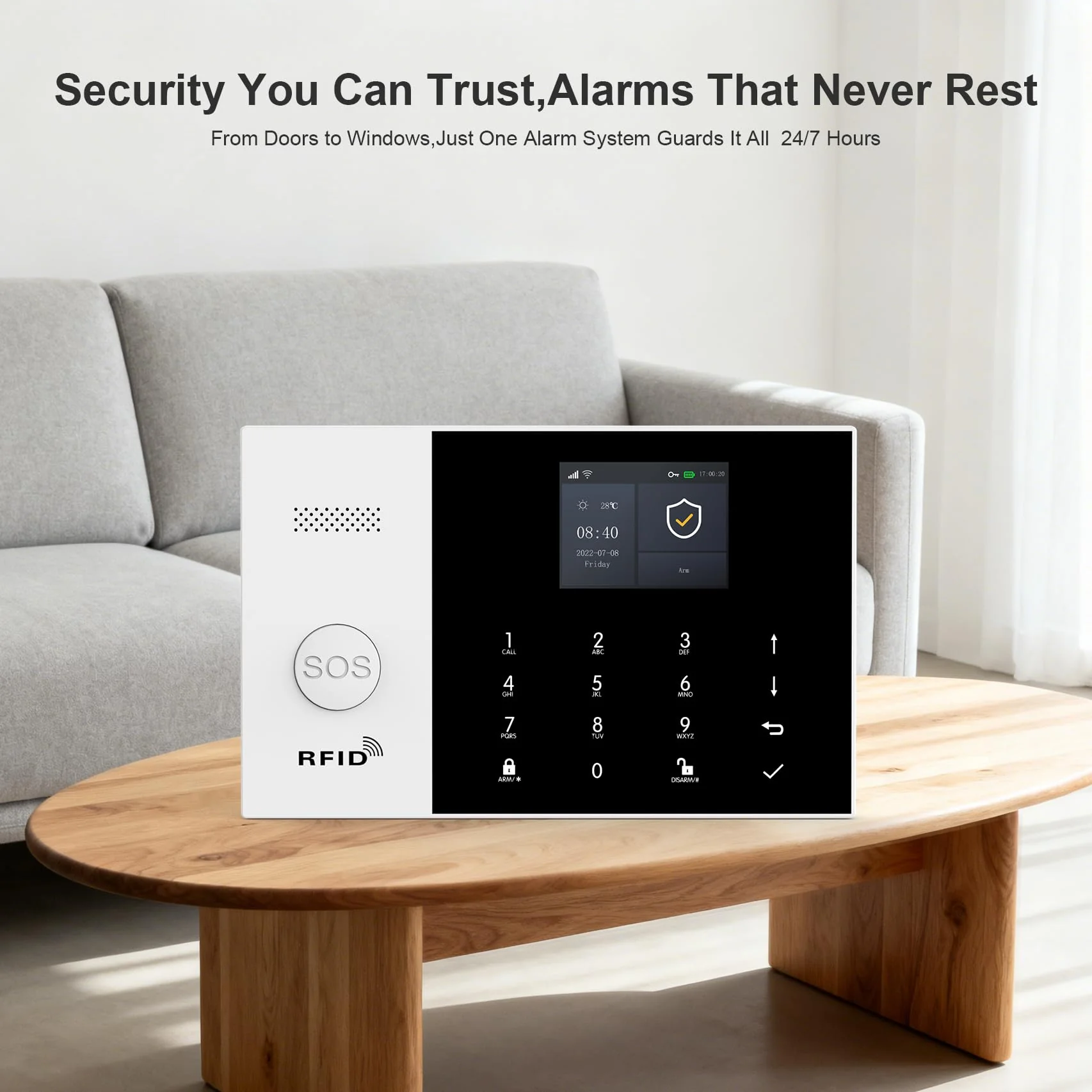 PGST Wireless Alarm System,WIFI/4G Home Security Systems with DIY Expandable Door and Motion Sensor,Tuya APP Instant Alerts,Compatible with Alexa/Google for Home,Villa,No Monthly Fee (8 PCS) 8 PCS - Image 2