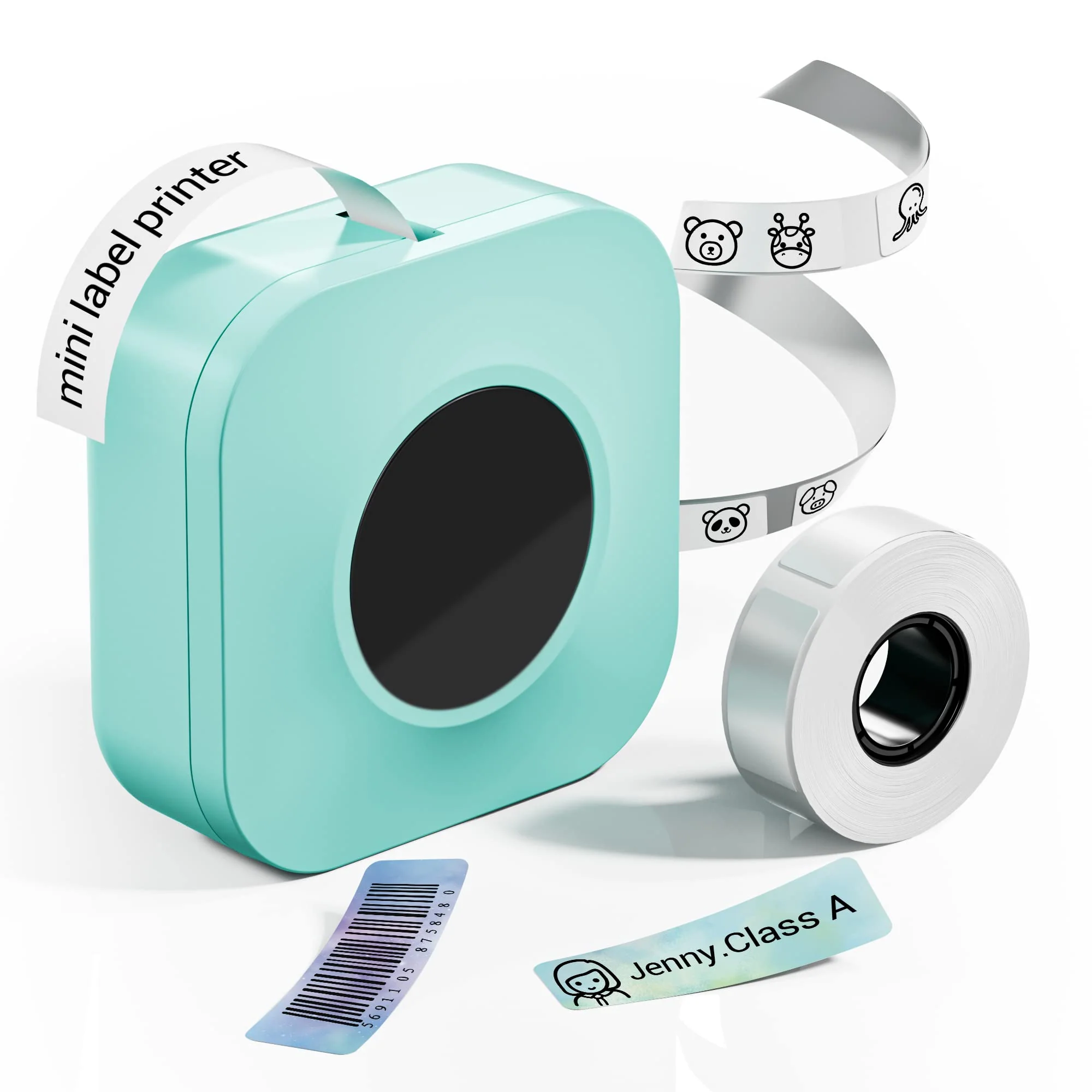 Phomemo Mini Label Maker Q30S Bluetooth Small Label Maker Machine, Handheld Label Maker Wireless Thermal Labeler Printer, for Home Office Organization, Green 1
