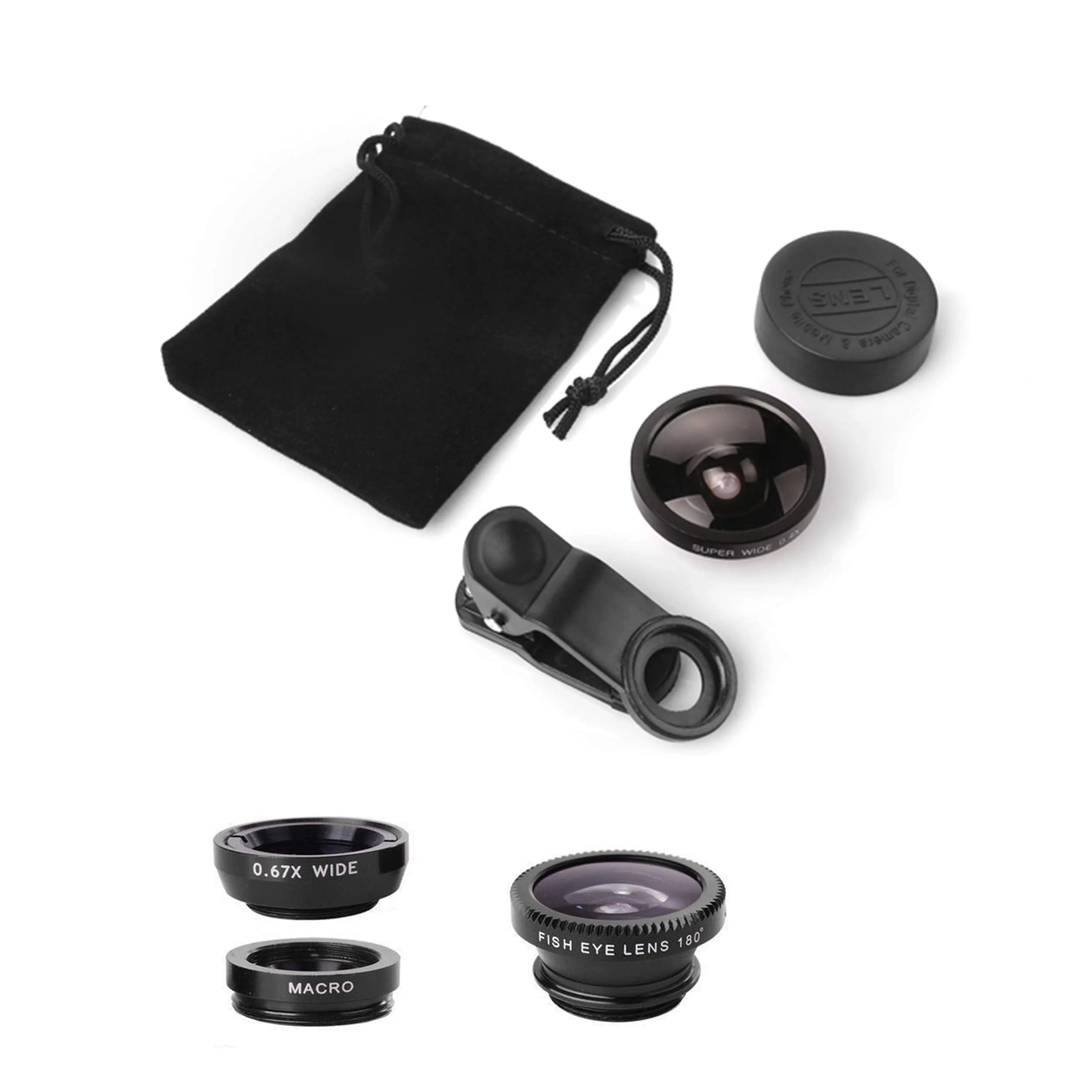 Phone Lens,by Ailun,3 in 1 Clip On 180 Degree Fish Eye Lens+0.65X Wide Angle+10X Macro Lens,Universal HD Camera Lens Kit for Mobile Phone,Cellphone,Smart Phone - Image 6