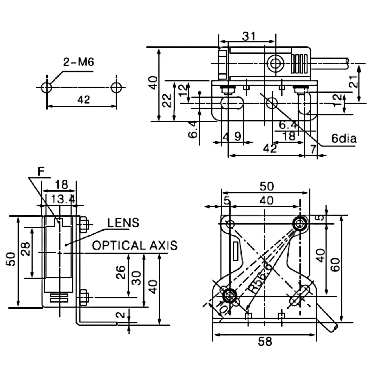 Photoelectric Sensor Switch E3JK-DS30M1 DC12-24V Diffuse Type Detection Distance 30cm - Image 6
