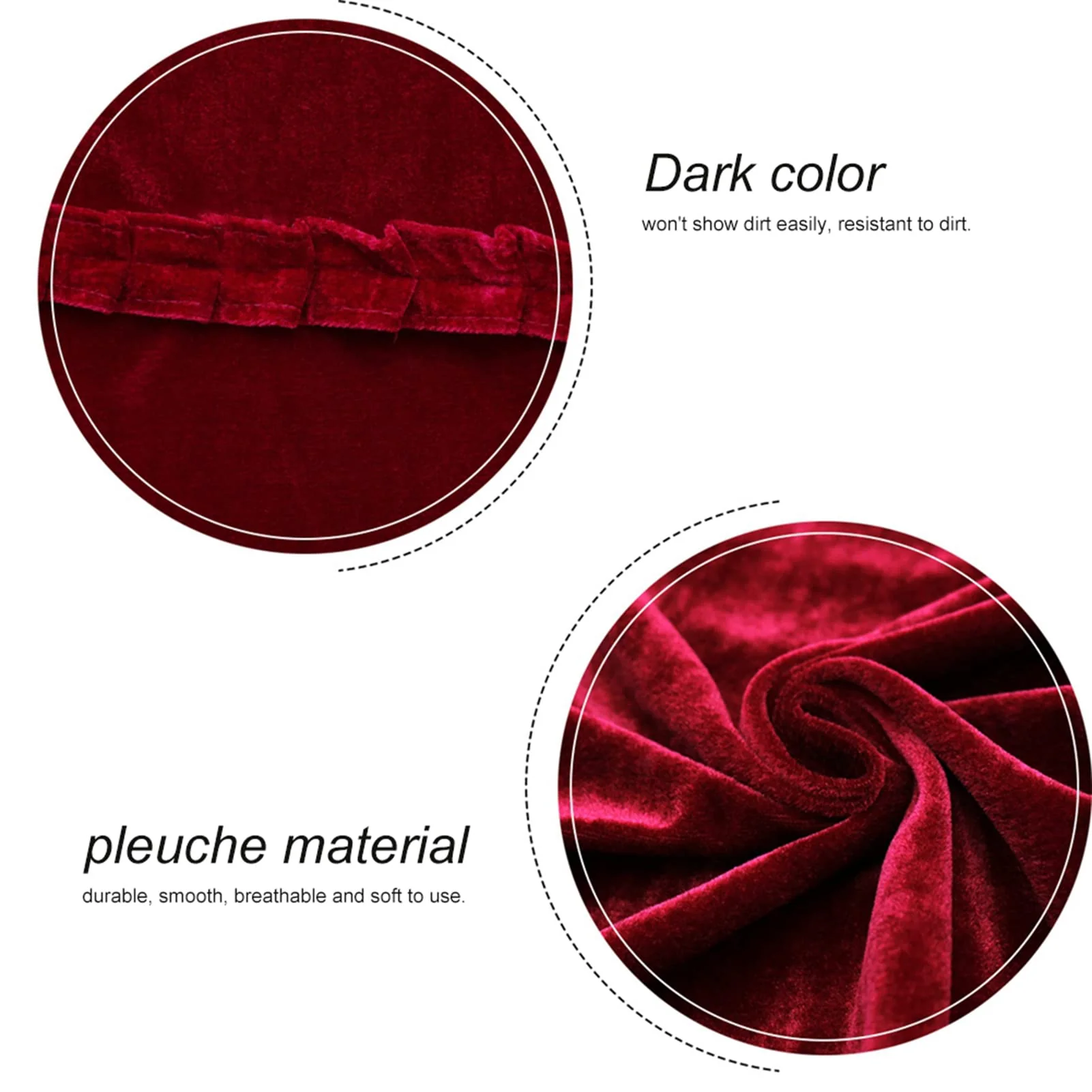 Piano Cover,Portable Foldable Pleuche Upright Full Piano Dust Cover Instruments Accessory (Red) - Image 3