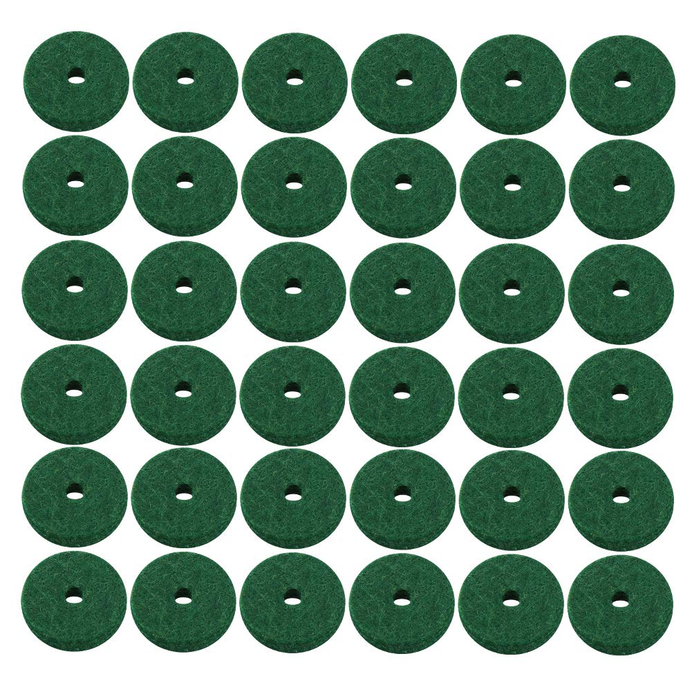 Piano Felt Pad 180PCS 22mm Dia Pure Wool Round Keyboard Balance Washers Piano Parts Replacement (Green)