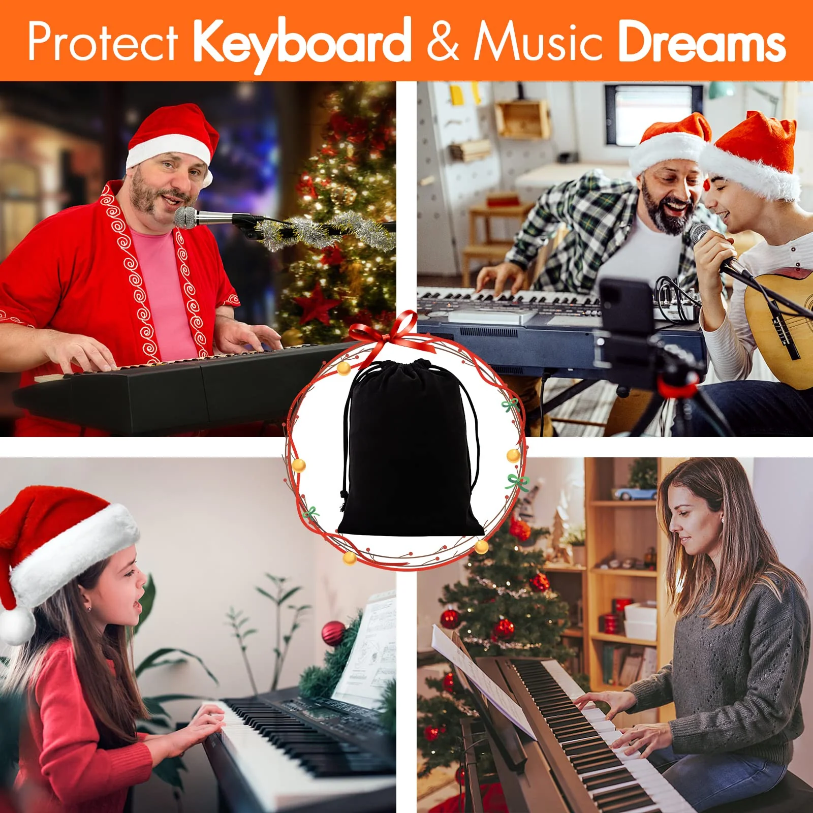 Piano Keyboard Dust Cover, 88 Keys Piano Music Keyboard Dirt Proof Cover Stretchy Electronic Keyboard Piano Cover Electronic Keyboard Cover With Durable Elastic & Cord Lock Must Have Piano Accessories - Image 8