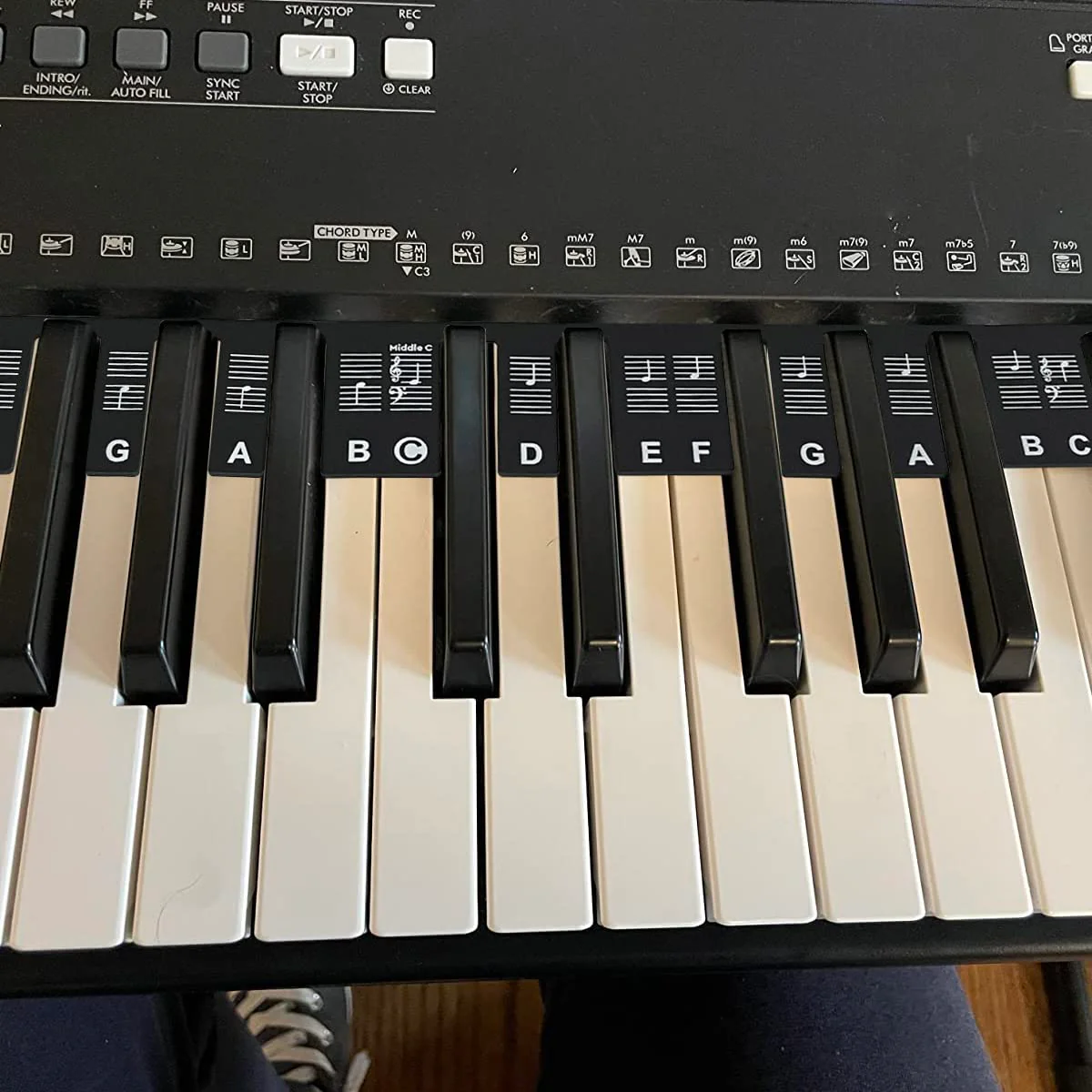 Piano Keyboard Note Labels Piano Notes Guide for Beginner，Removable Silicone Piano Keyboard Stickers，88-Key Full Size Keyboard Stickers for Beginners Kids Learning and practice - Image 3