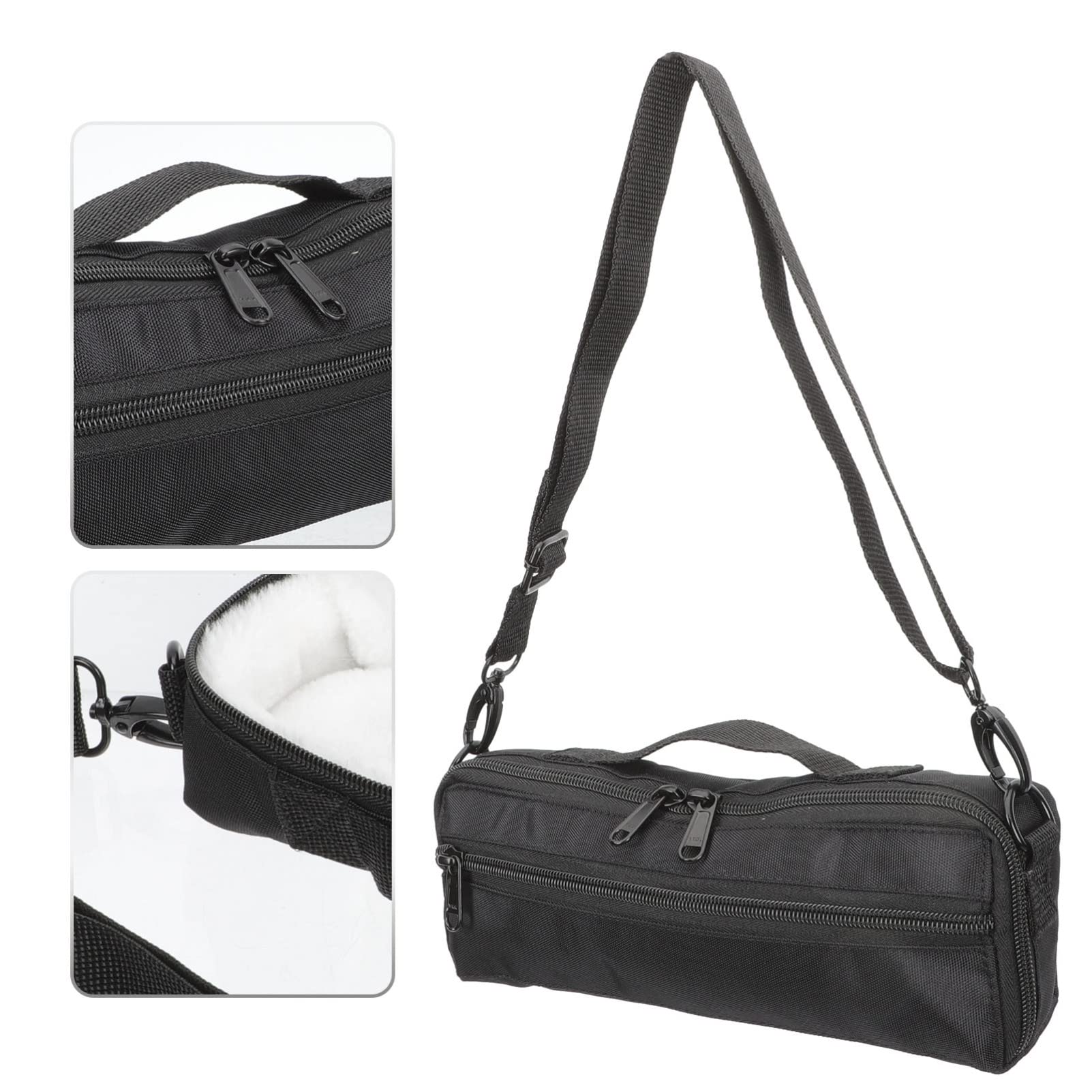 Piccolo Canvas Bag Piccolo Carrying Bag Musical Instrument Container Plush Piccolo Storage Bag Piccolo Instrument for Beginners Wind Instrument Bag Flute Case Cover Flute Case Flute Case - Image 4
