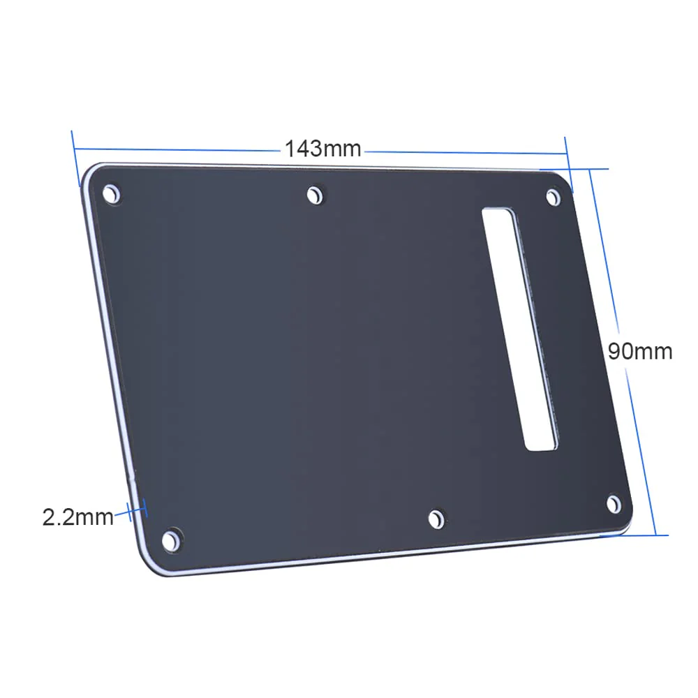 Pickguard Tremolo Cavity Cover Backplate Back Plate 3Ply for Modern Style Electric Guitar Black - Image 2