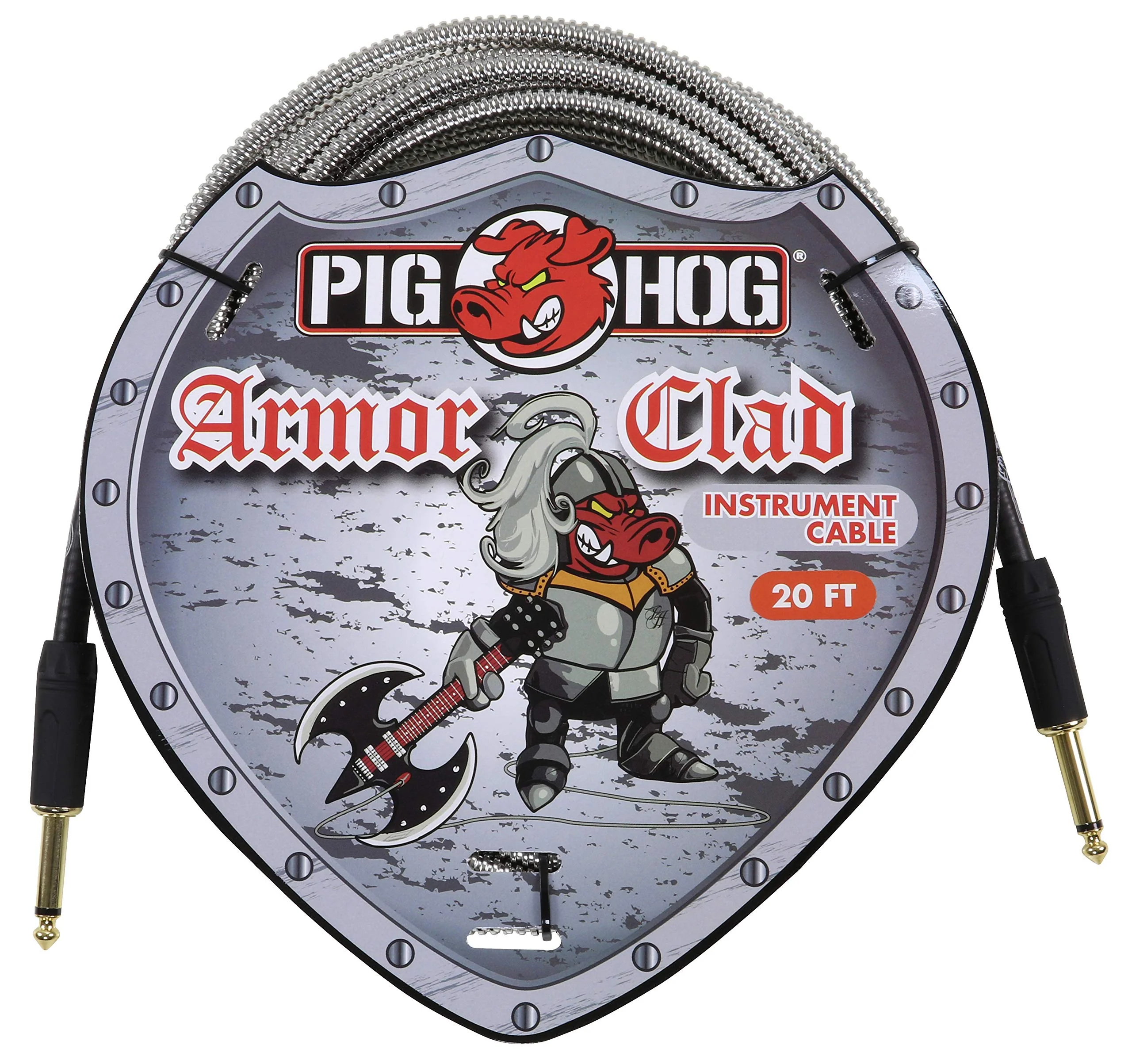 Pig Hog Armor Clad 1/4" Instrument Cable, 20 feet (PHAC20)