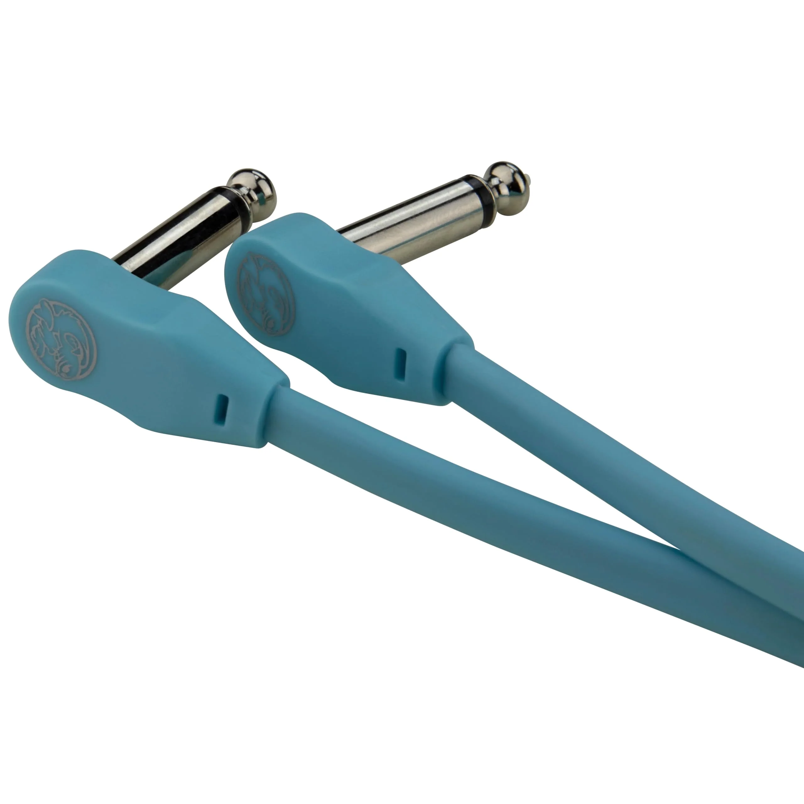 Pig Hog Lil Pigs 2 ft Low Profile Patch Cables 2 Pack, Daphne Blue - Image 2
