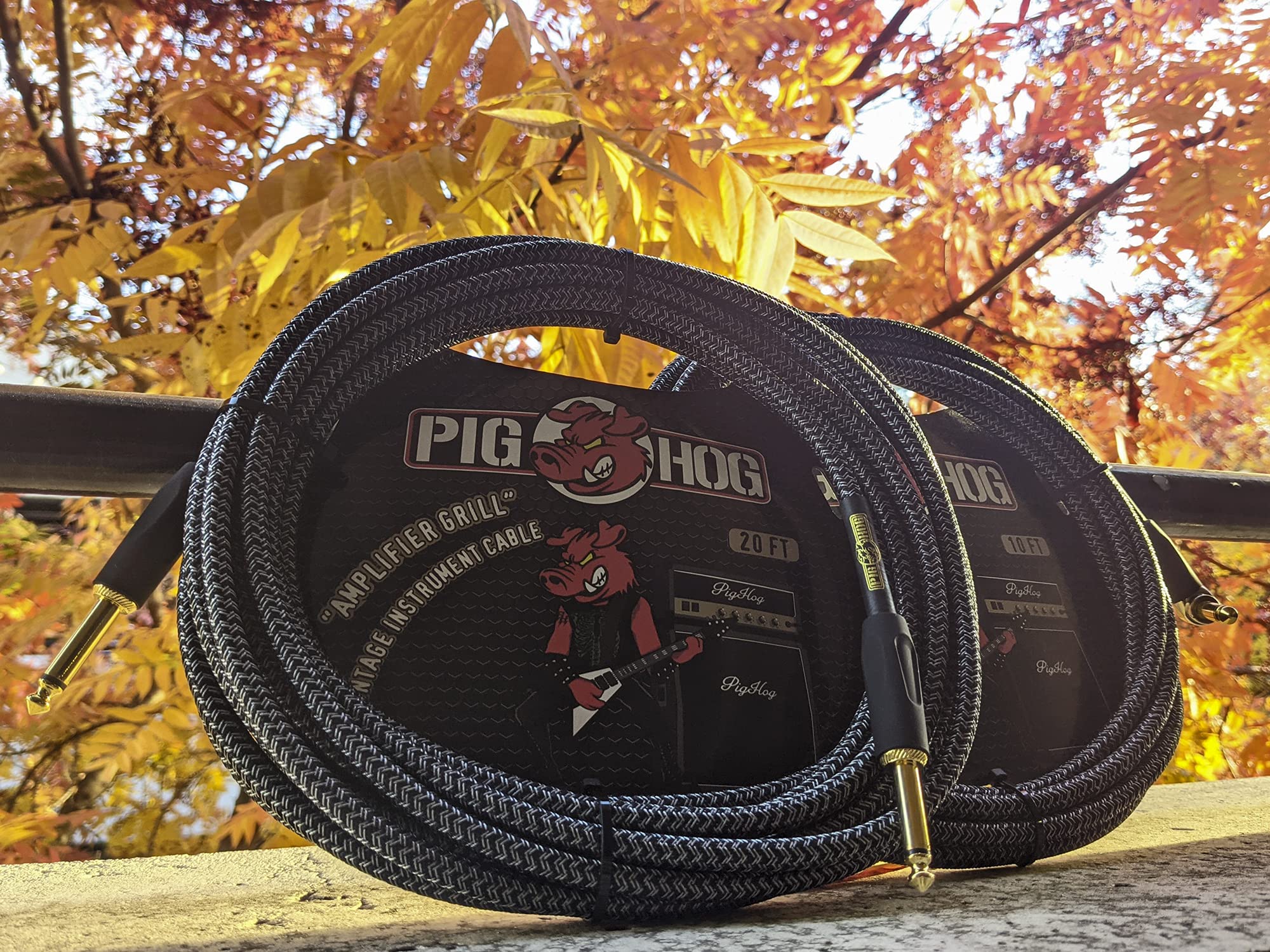 Pig Hog Vintage Serie Instrumentenkabel, Amplifier Grill, 3m/10ft, 6.35 (1/4”) auf 6.35 (1/4”), Hochwertige Qualität, Gewebt - Image 3
