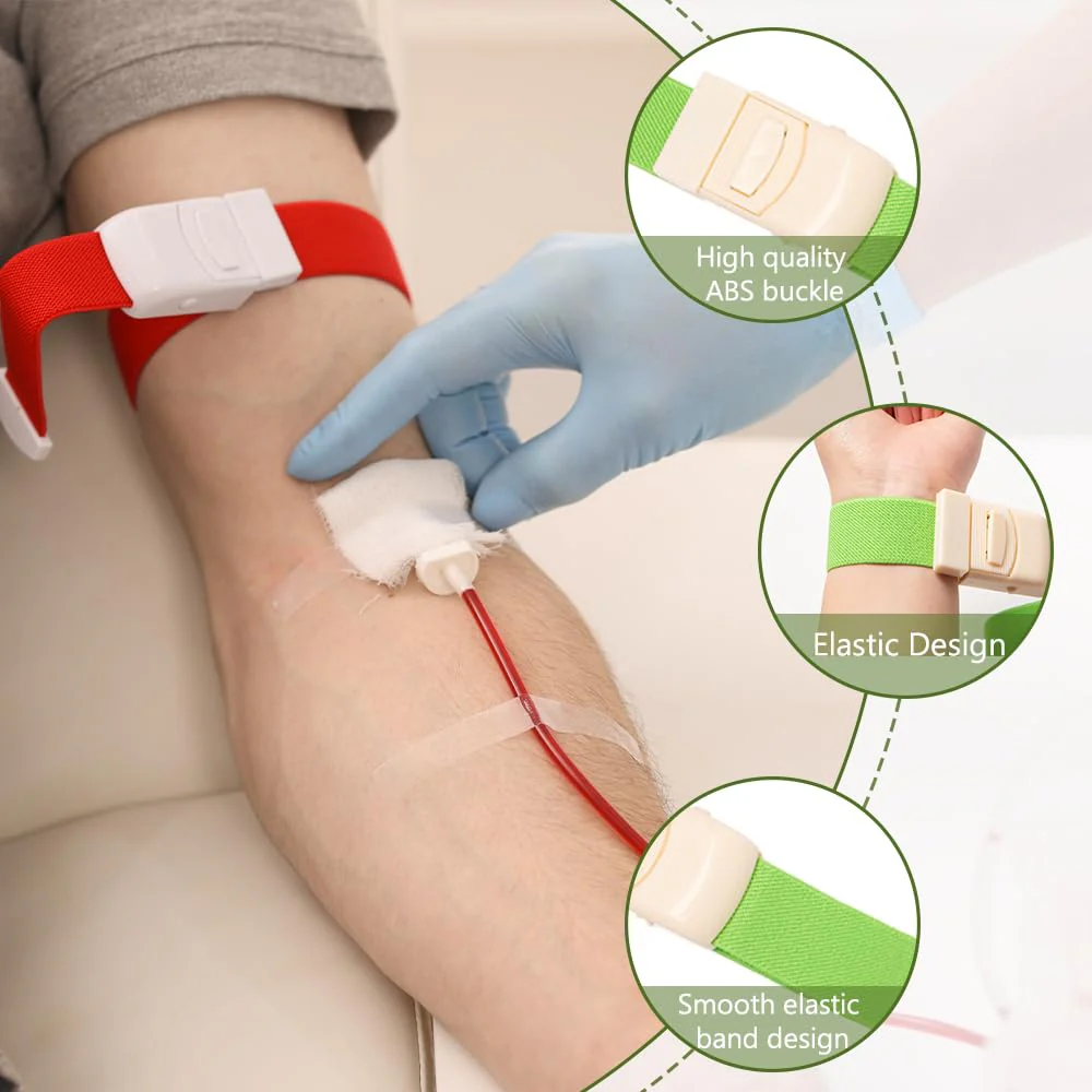 Pilikoll Pack of 10 Vein Congestion with Release Buckle Storage Tube Tourniquet Blood Removal Highly Flexible Tourniquet Vein Stain Blood Removal for Camping Hiking Fighting Mountaineering Outdoor - Image 6
