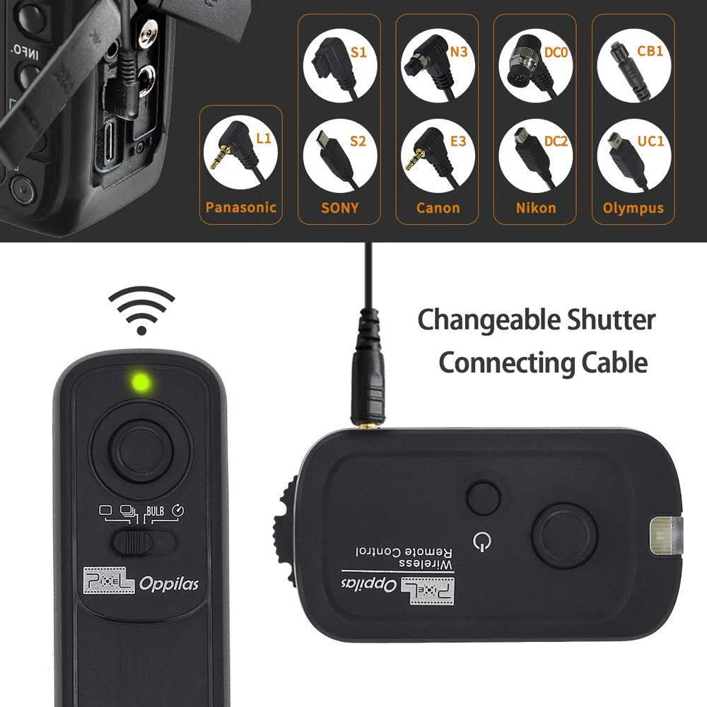 Pixel 2.4GHz Digital Wireless Remote Shutter Release oppilas E3 for Canon, Pentax, Samsung, Contax, Sigma and Hassleblad Cameras, Replaces Canon RS-60E3 - Image 5