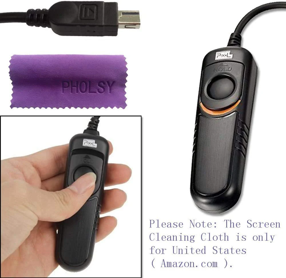 Pixel Remote Commander Shutter Release Cable DC2 Compatible with Nikon Z5 Z6 Z6-II Z7 Z7-II D3200 D3300 D5000 D5100 D5200 D5300 D5600 D5500 D90 D7100 D7200 D7500 D750 D780 P7700 P7800 MC-DC2 - Image 7