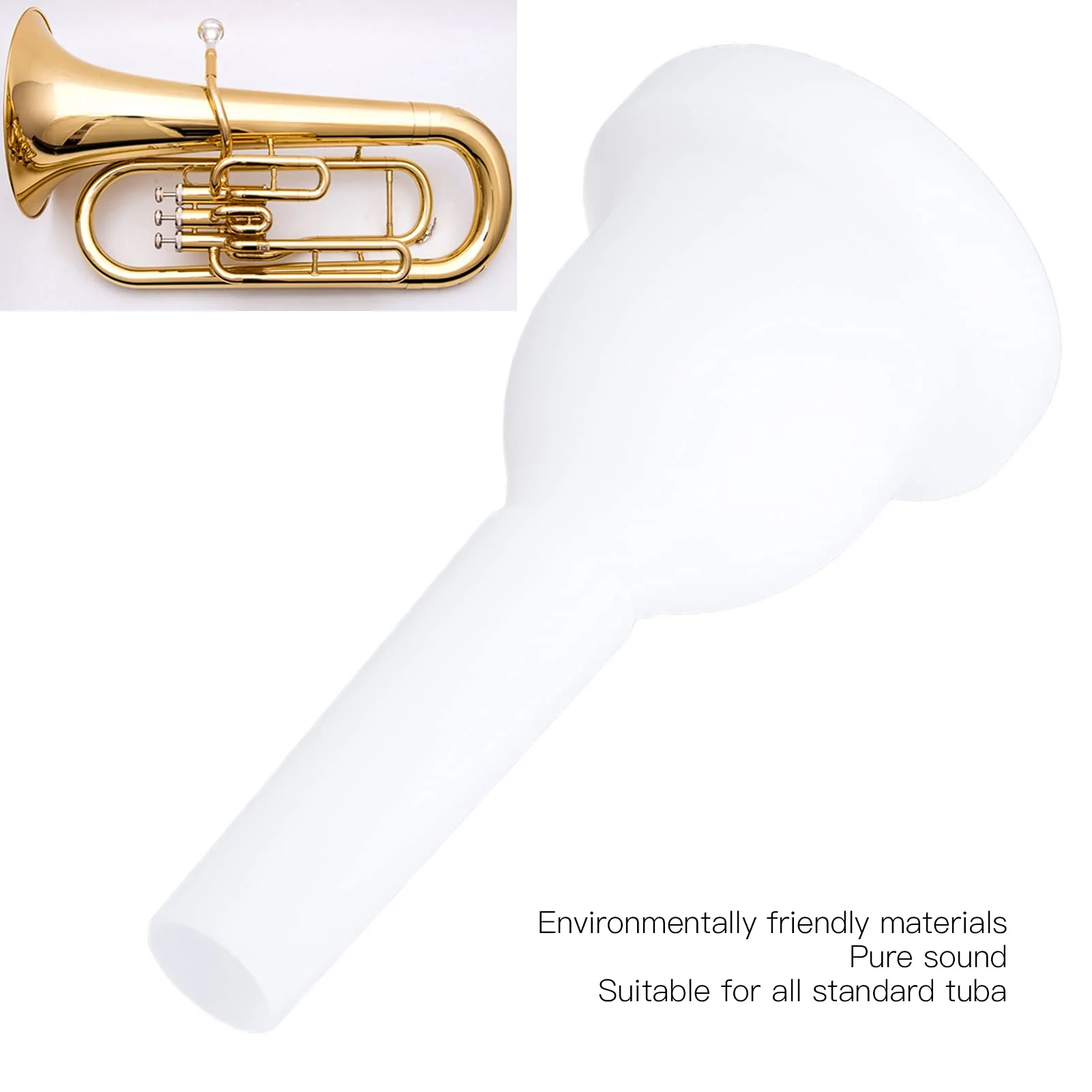 Plastic Tuba Mouthpiece, Accessories ABS Tuba Mouthpieces Replacement for Musicians for Wind Instrument (01 02 015sprxtd3avz1754) - Image 3