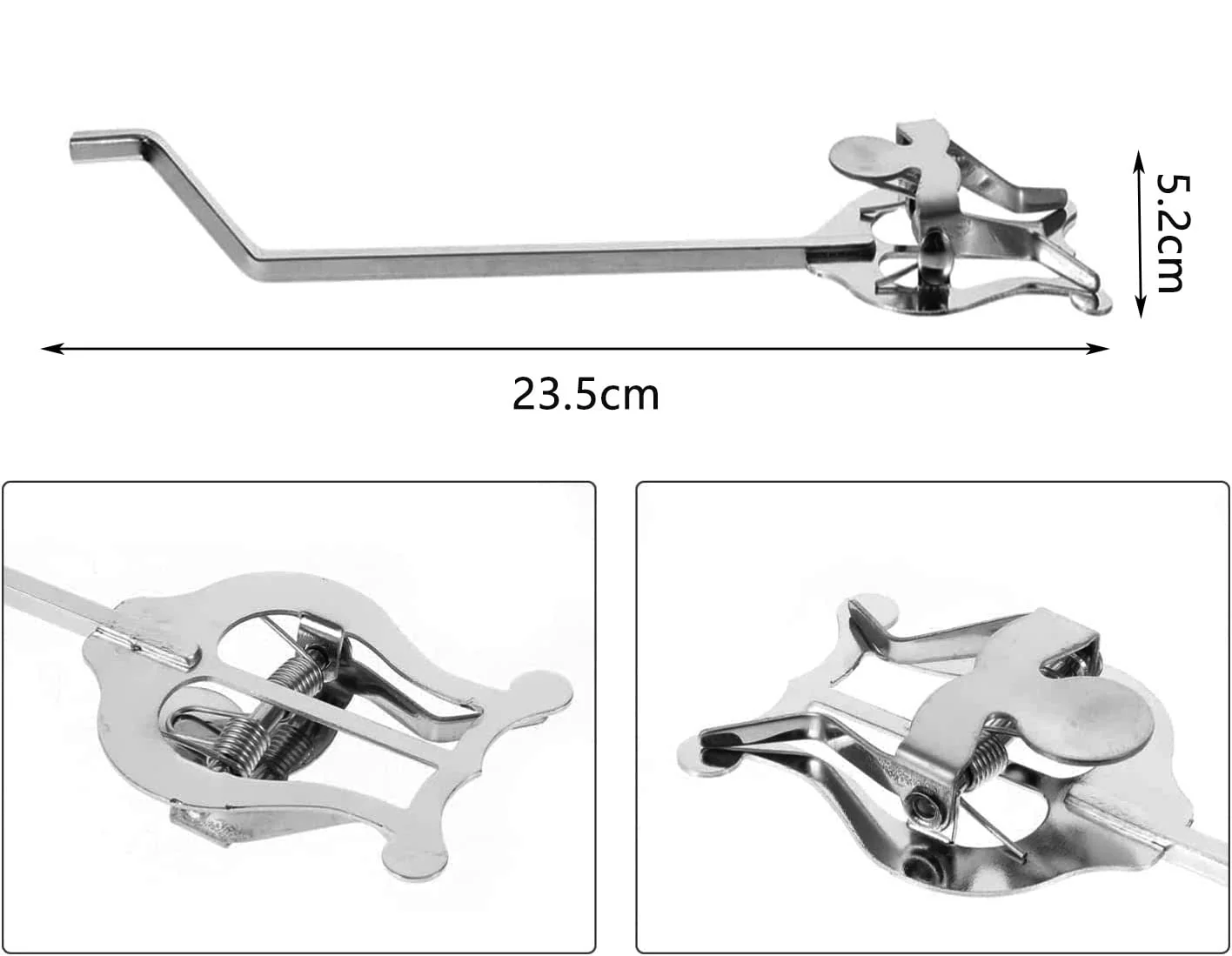 Plating Saxophone Marching Clamp-on Lyre Metal Sheet Music Clip,Stainless Steel - Image 2