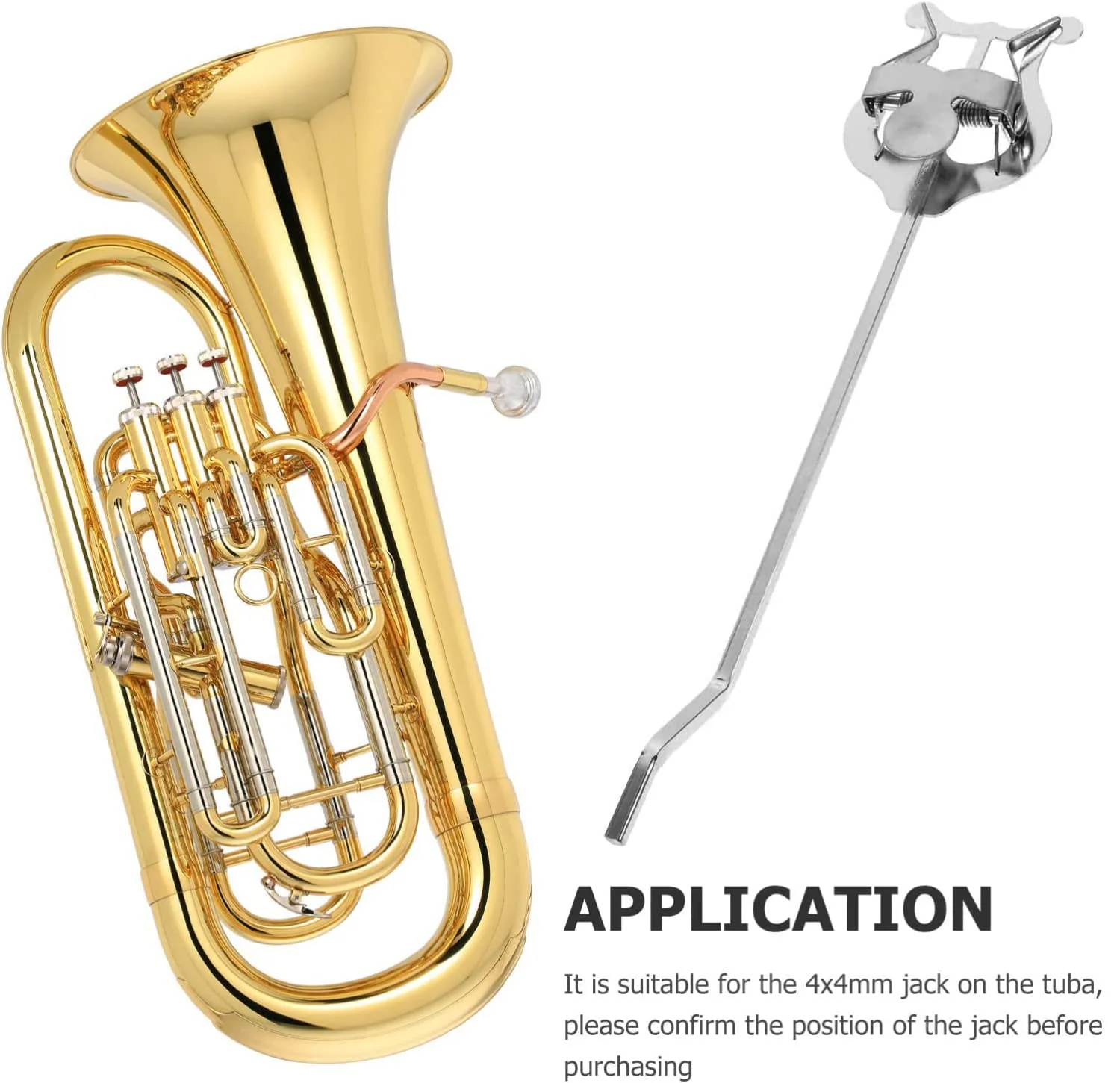 Plating Saxophone Marching Clamp-on Lyre Metal Sheet Music Clip,Stainless Steel - Image 4