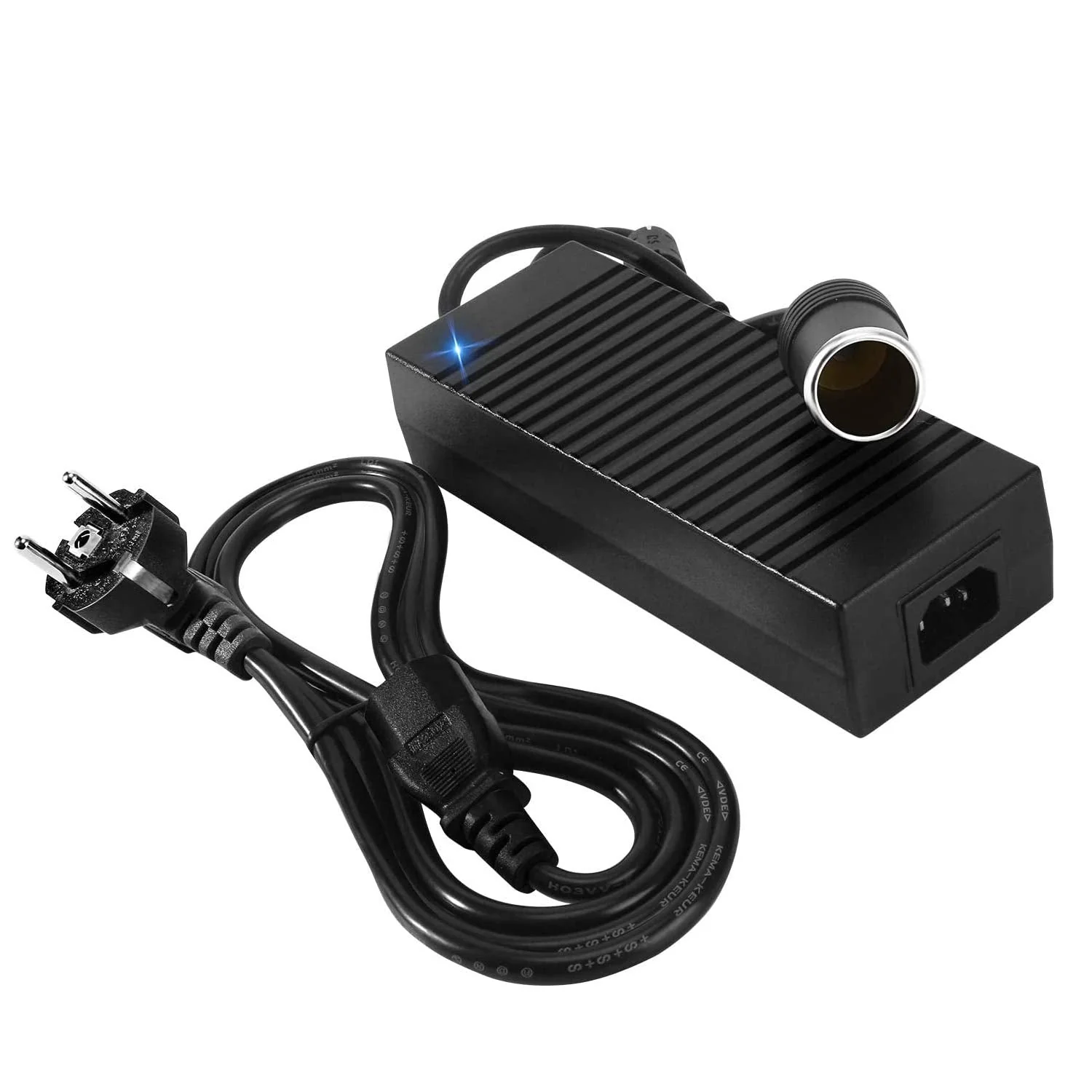 Plozoe Car power adapter, 120 W, 12 V, 10 A, AC-DC voltage converter, 230 V to 12 V, car power adapter, 12 V power supply cigarette lighter, voltage converter 230 to 12 V, converter 220 V to 12 V.