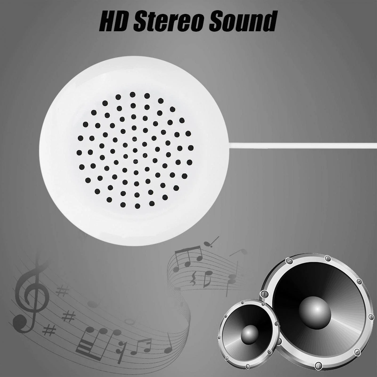 plplaaoo 3.5mm Mini Pillow Speaker,Pillow Speakers for Sleeping,Portable Line in Speakers Pillow Speaker, Under Pillow Speaker for MP3 Phone Portable CD (White) - Image 4