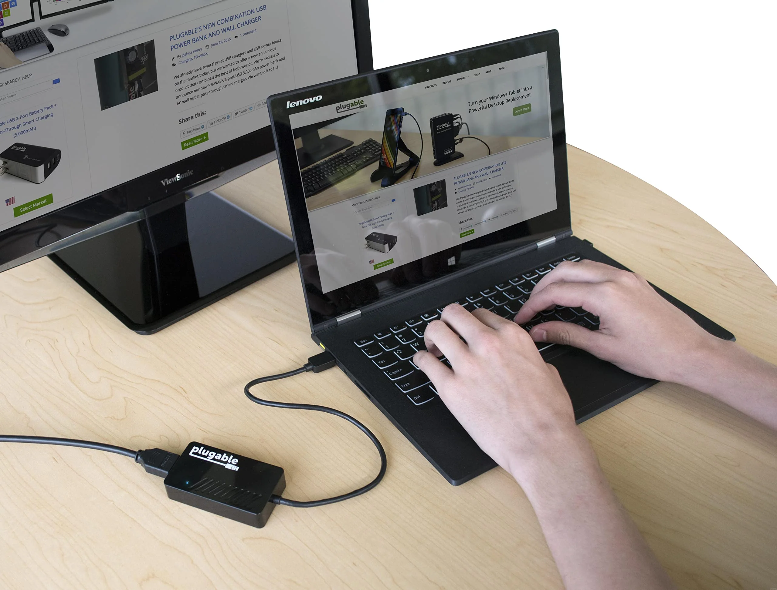 Plugable USB 3.0 to HDMI Video Graphics Adapter with Audio for Multiple Monitors up to 2560x1440 Supports Windows 11, 10, 8.1, 7, XP, and Mac - Image 2